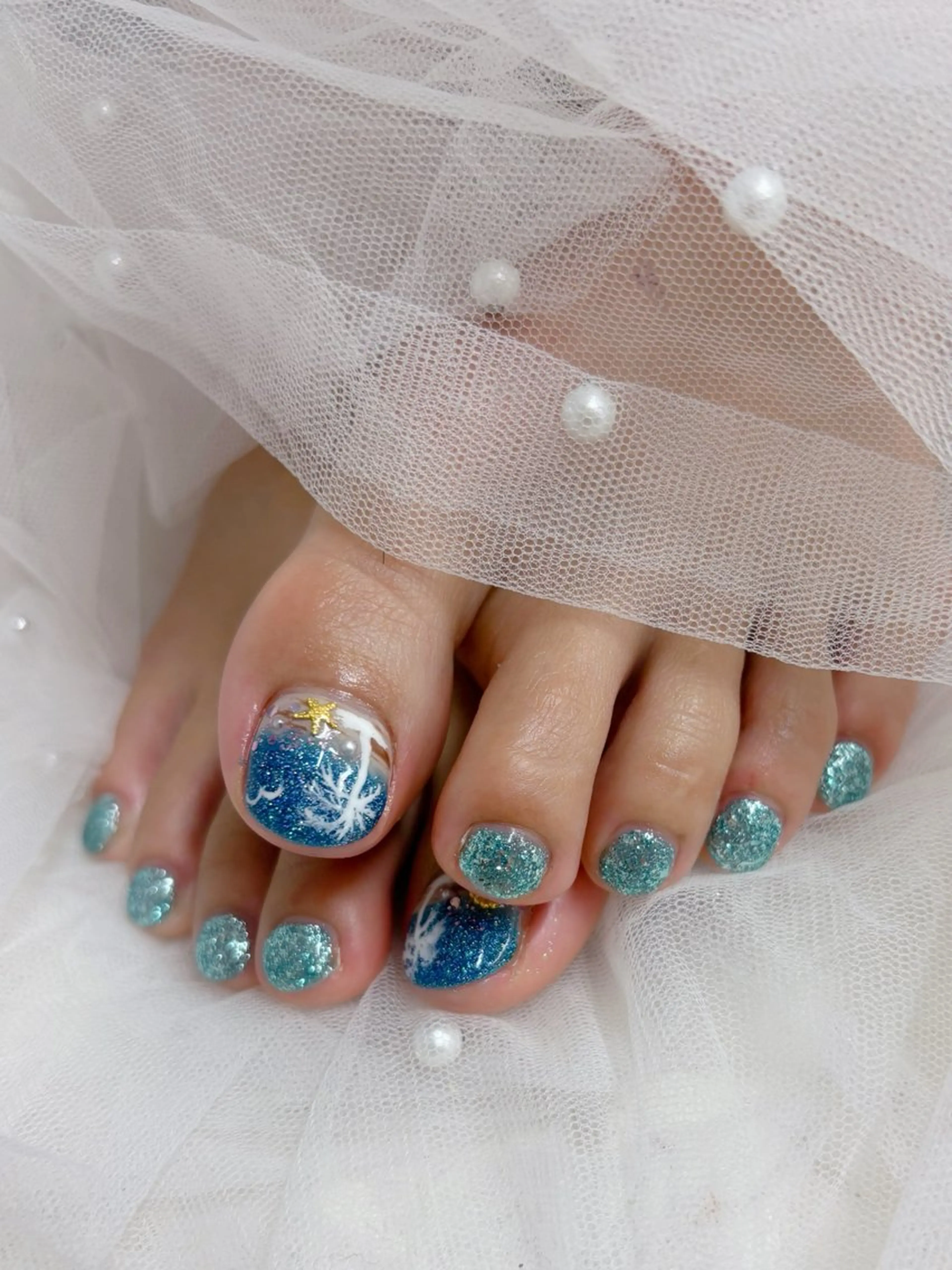 ネイル フットネイル Jr NAILIST Manaのネイルデザイン