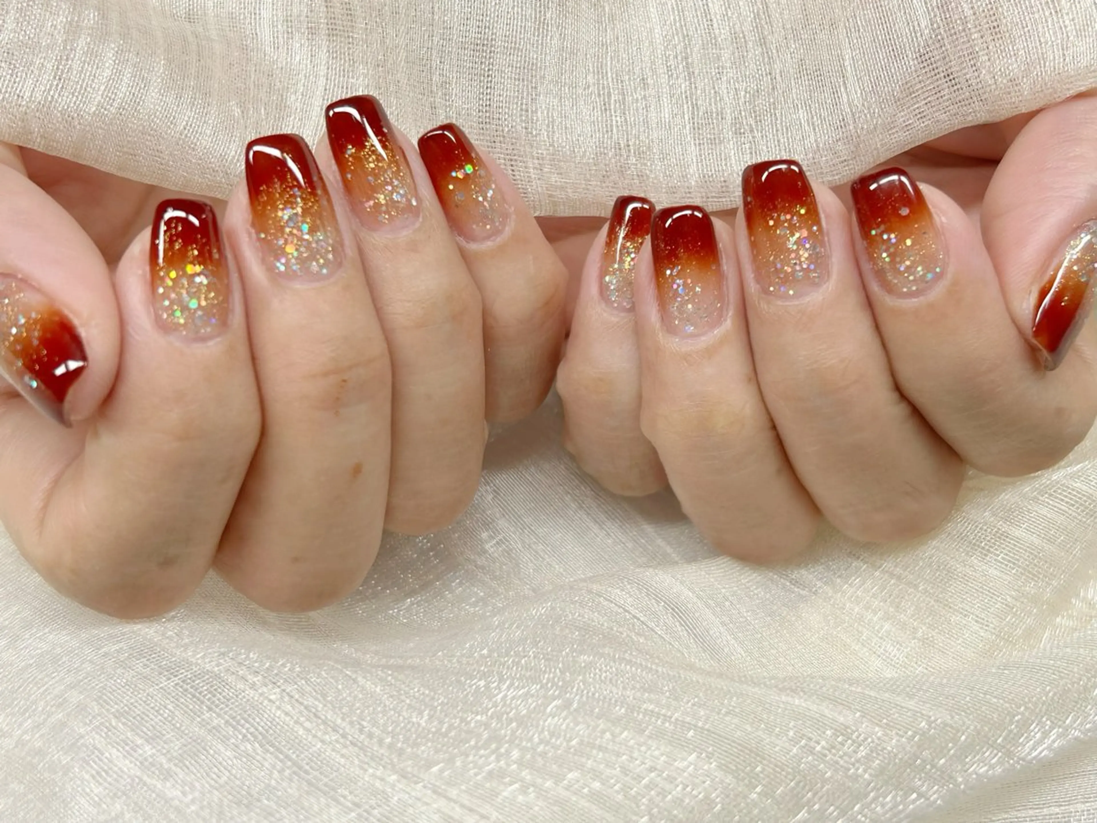 ネイル アートネイル チークネイル 成人式 入学式 長さ出し ハンドネイル Lino Nailのネイルデザイン