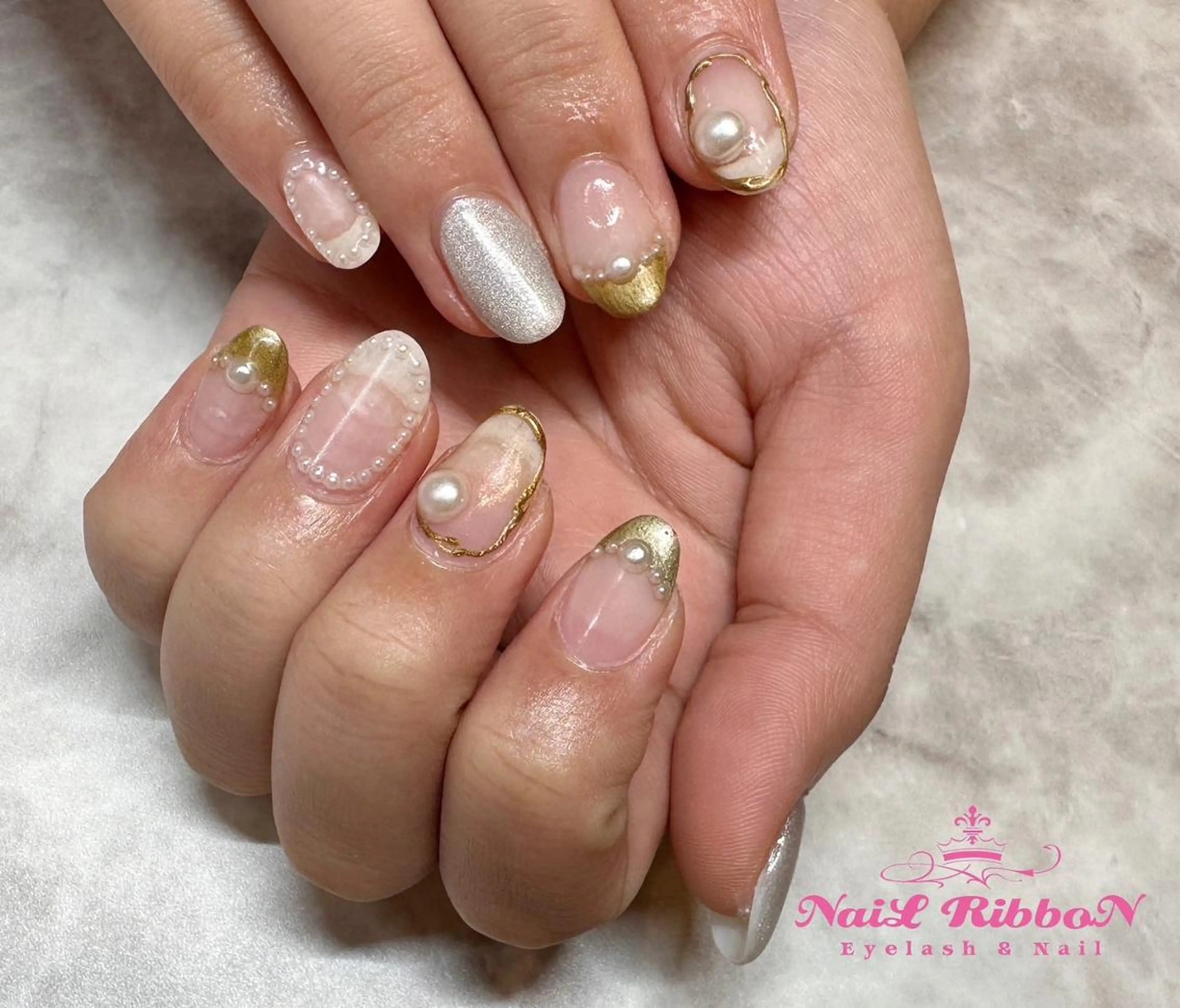 ネイル ネイルリボン 石田のネイルデザイン