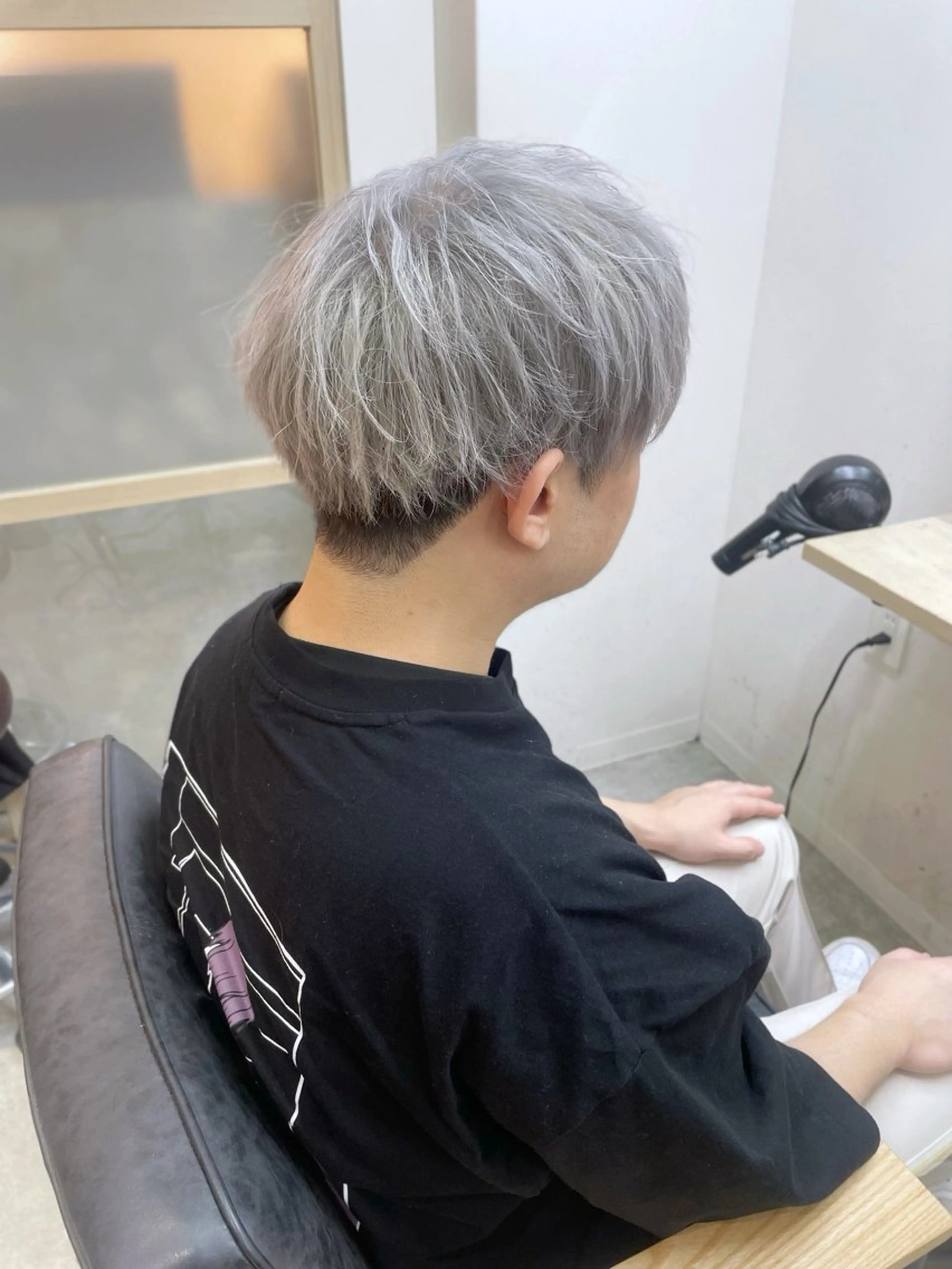 ミディアム カラー メンズ カット ヘアカラー トリートメント EMANON新宿南口所属・🦄中性ウルフ ☁️Shiori🦄のヘアスタイル