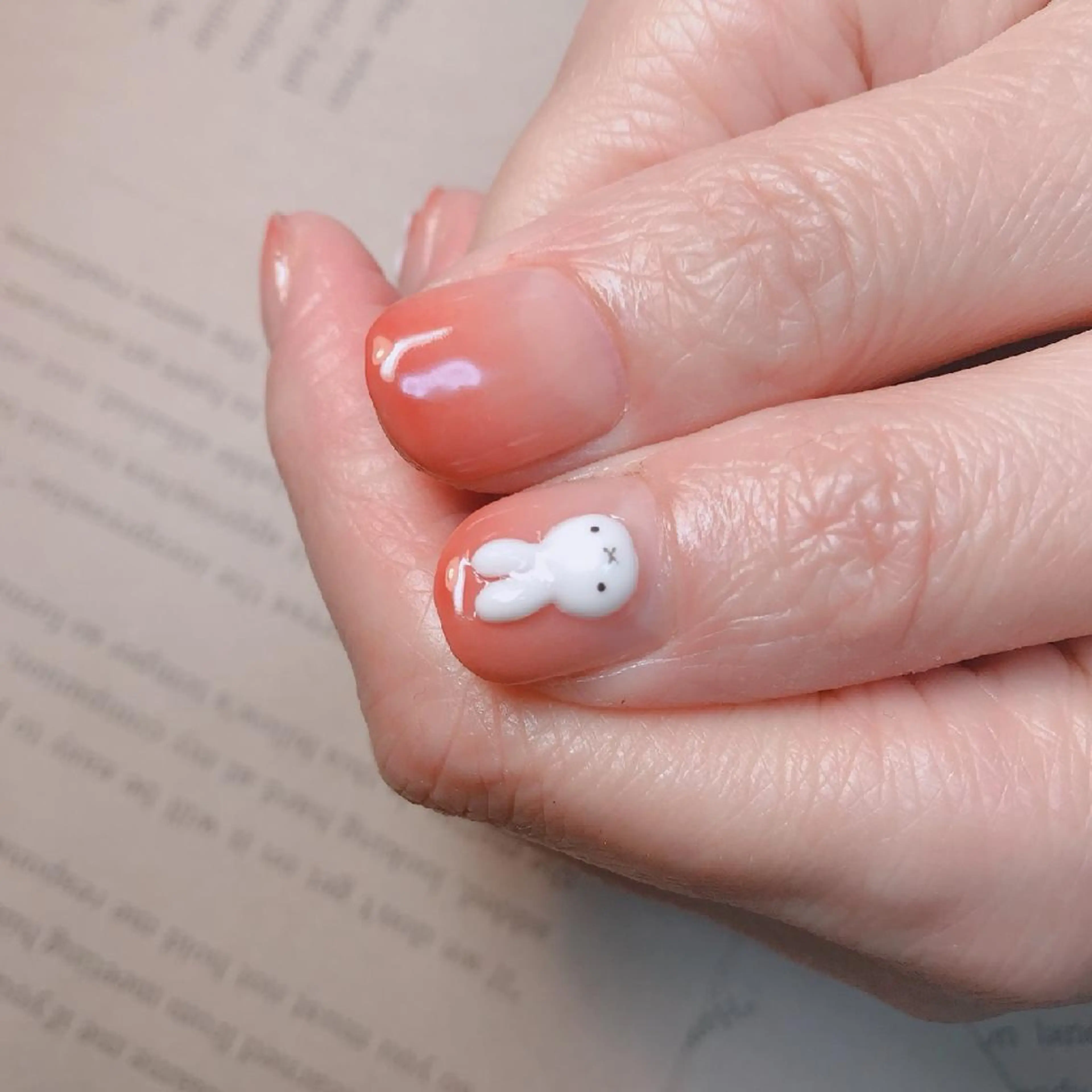 ネイル グラデーション オレンジ かんの りなのネイルデザイン