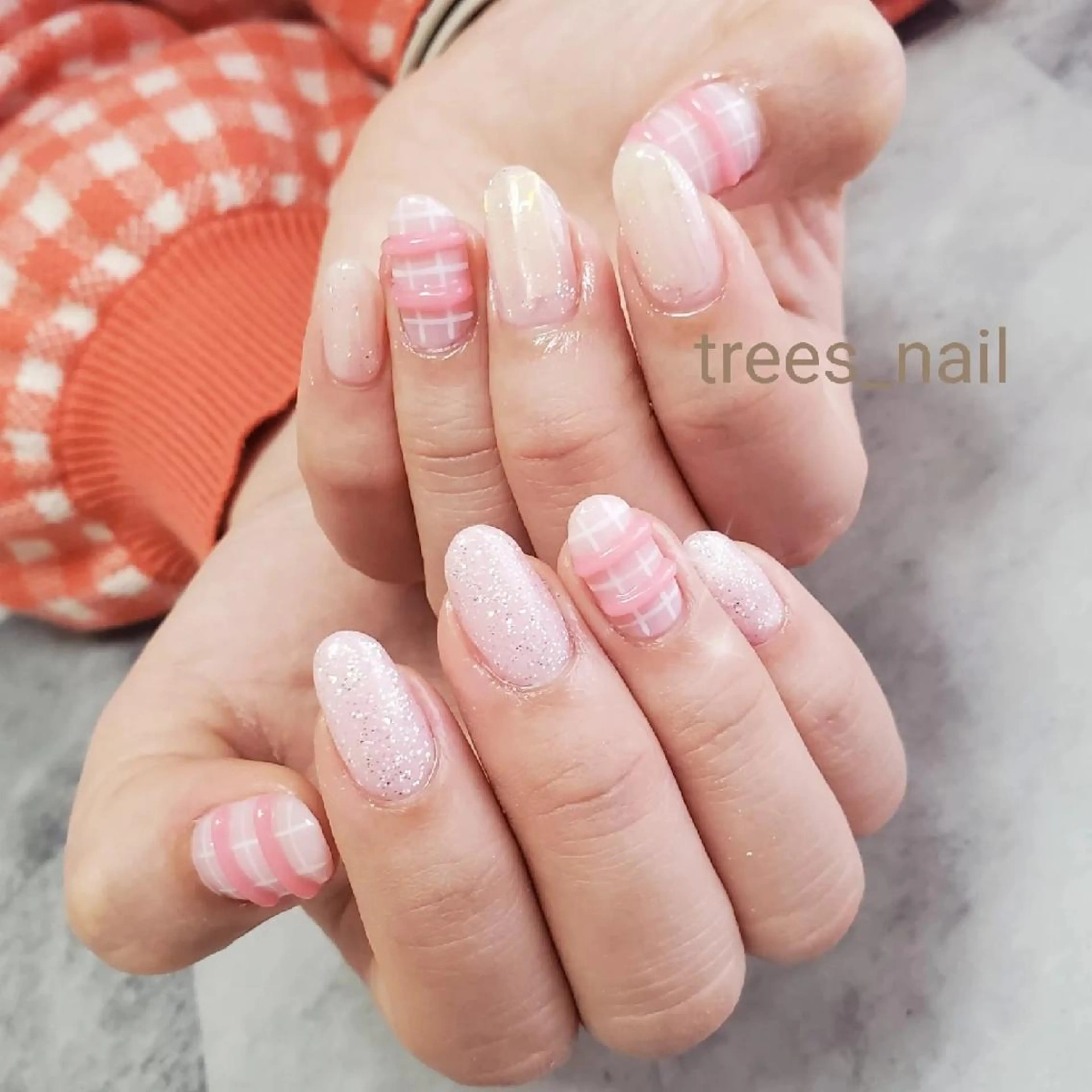 ネイル 桜ネイル ピンク ぷっくりネイル 春ネイル ハンドネイル フットネイル trees_ nailのネイルデザイン