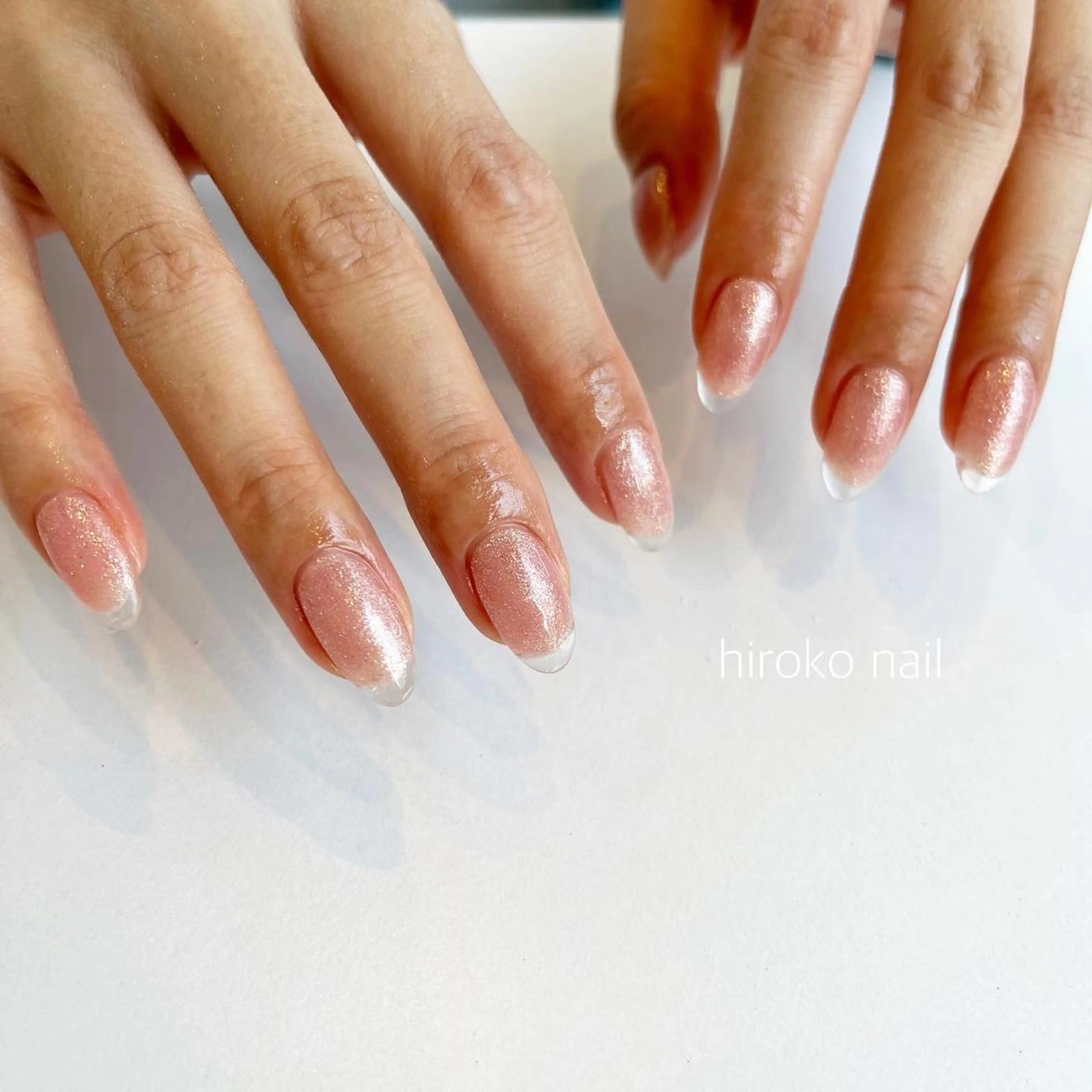 ロング ネイル クリアネイル フレンチネイル hiroko nailのネイルデザイン