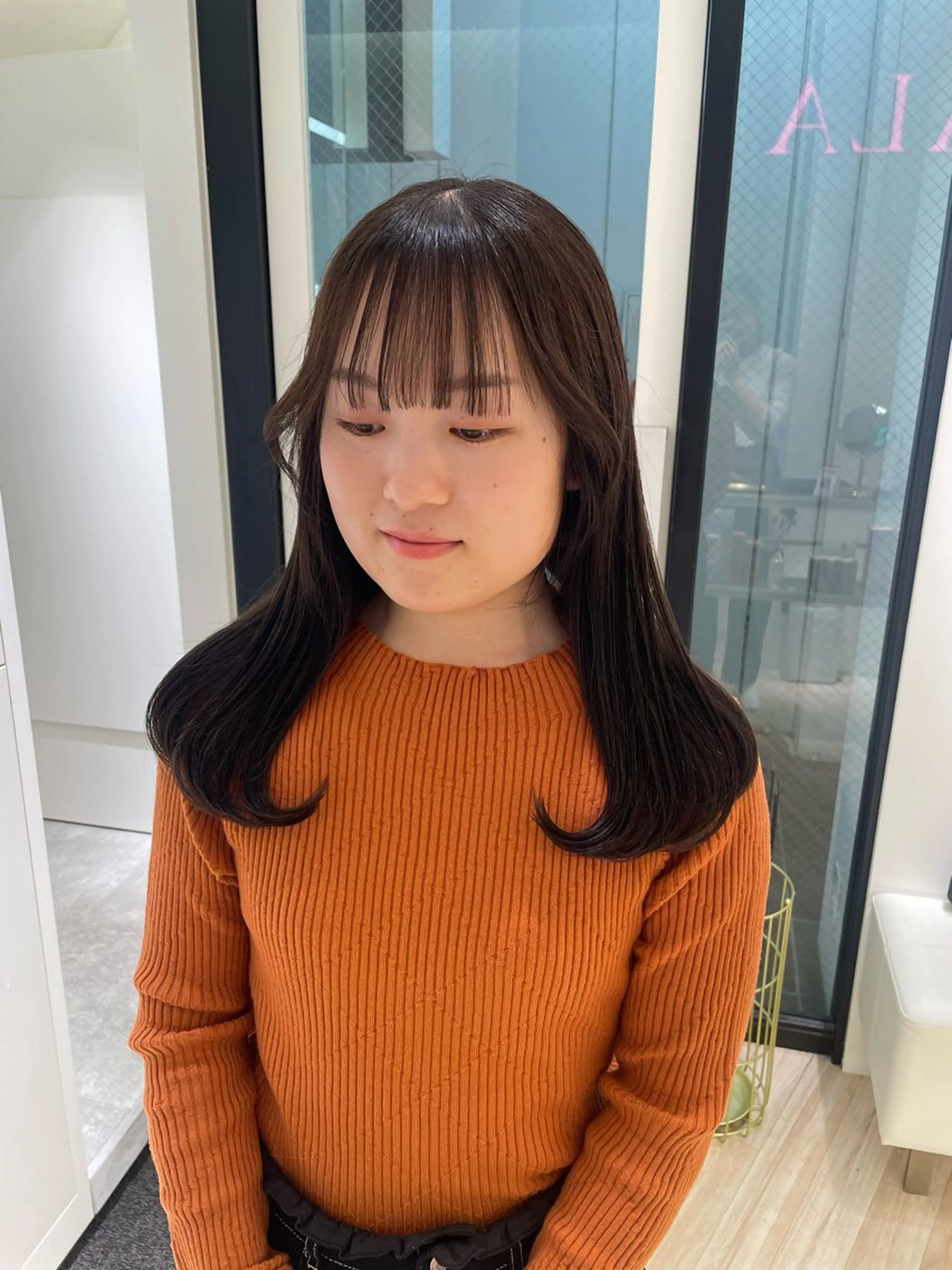 セミロング カラー カット ヘアカラー Parve Mix /頓宮 稚愛🤍のヘアスタイル