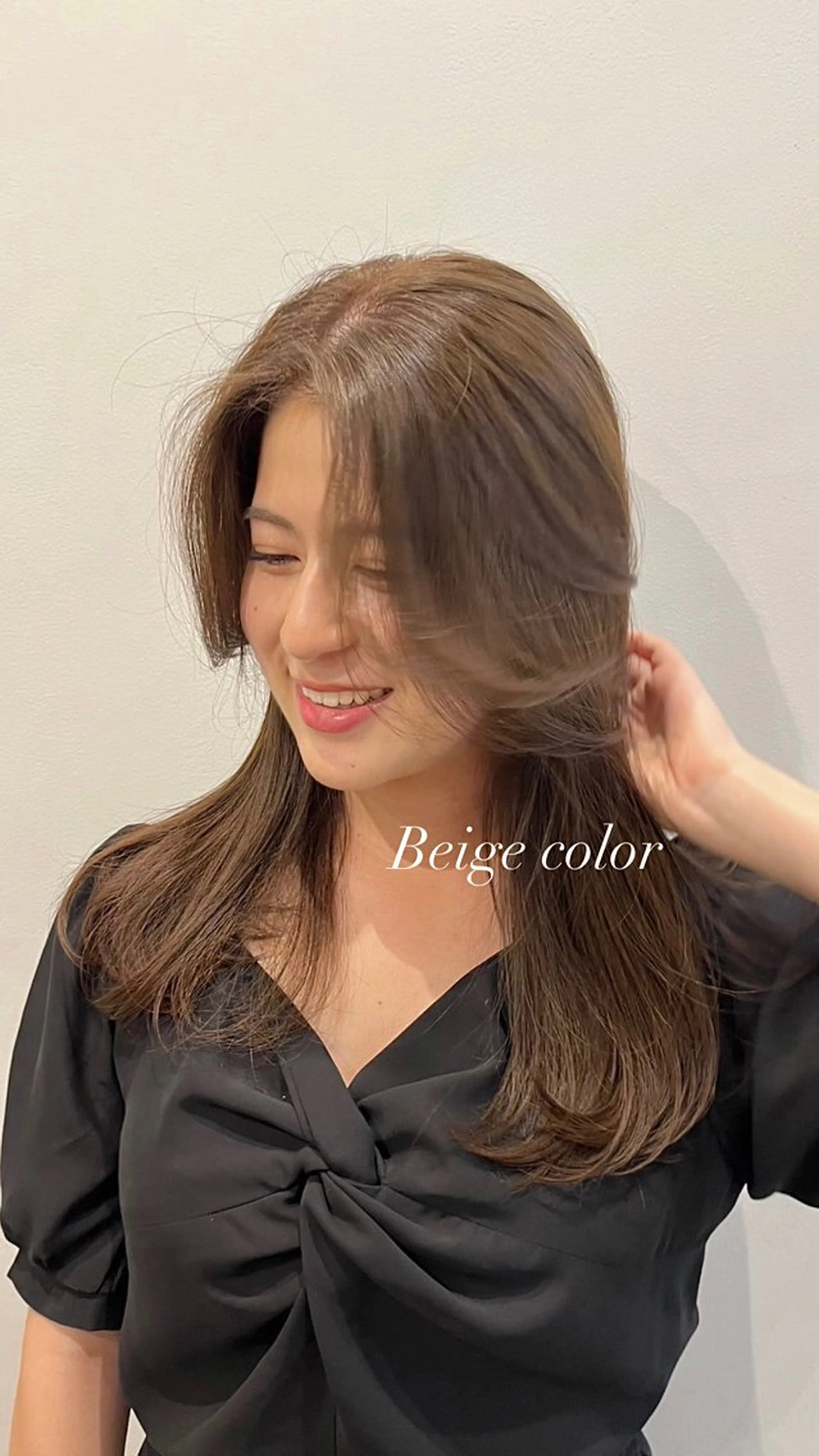 ロング アッシュ ピンクブラウン Belle銀座並木通り店所属・井手草一朗 /パーマ/コテ巻きのヘアスタイル