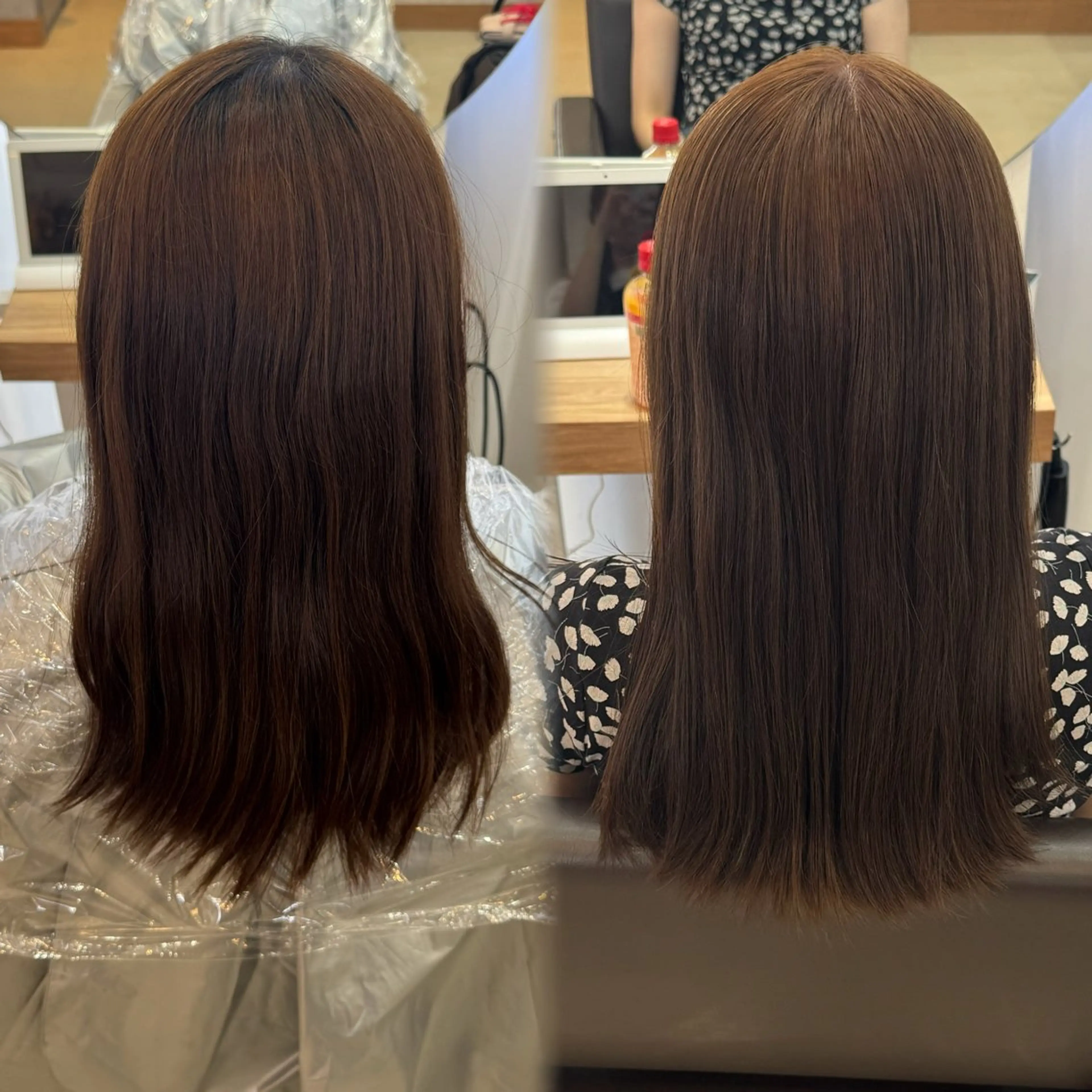 セミロング カラー ヘアカラー lapereau ayanaのヘアスタイル