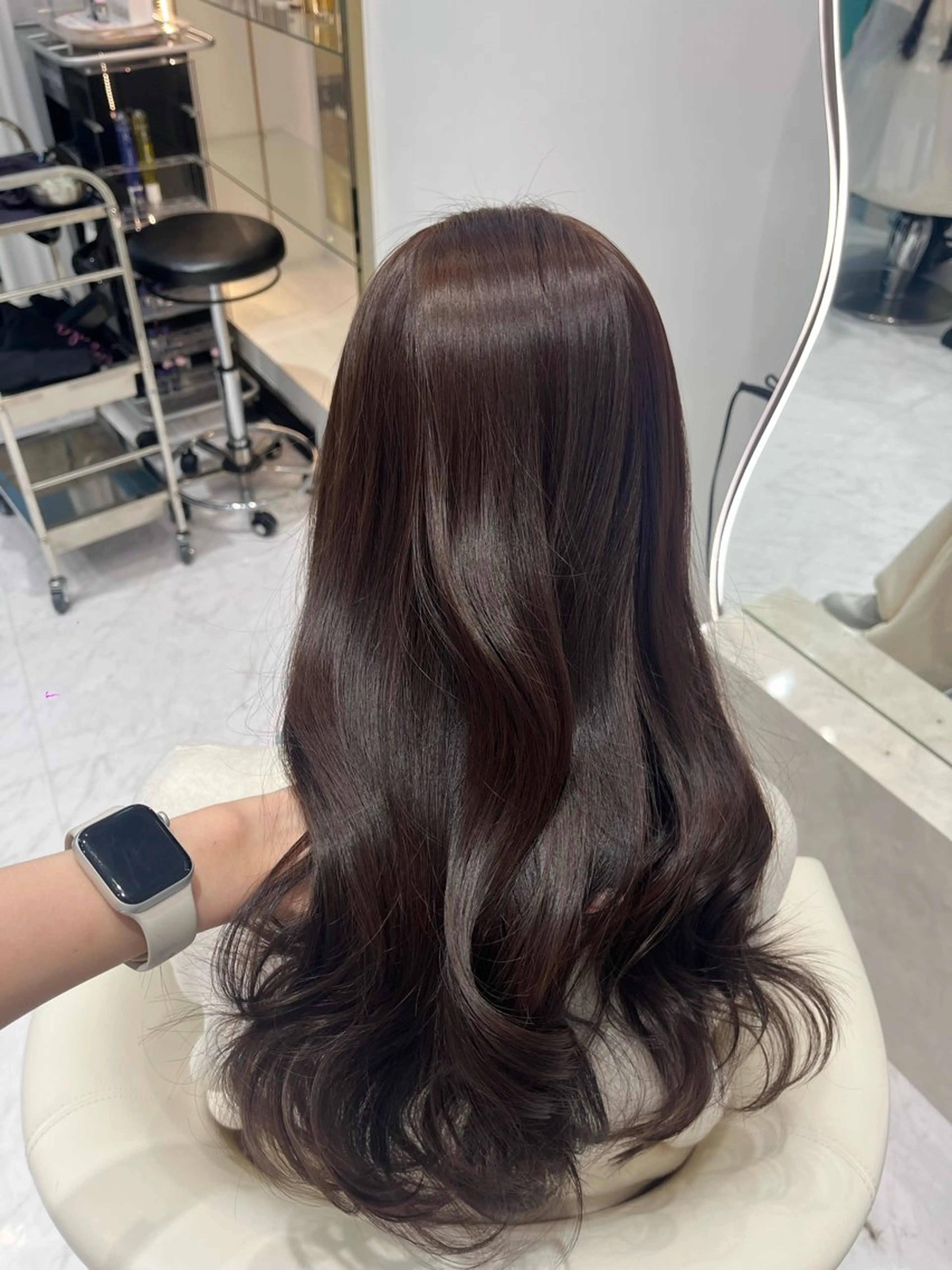 ロング カラー カット ヘアカラー トリートメント 名古屋/透明感カラー /韓国ヘア/高木梨帆のヘアスタイル