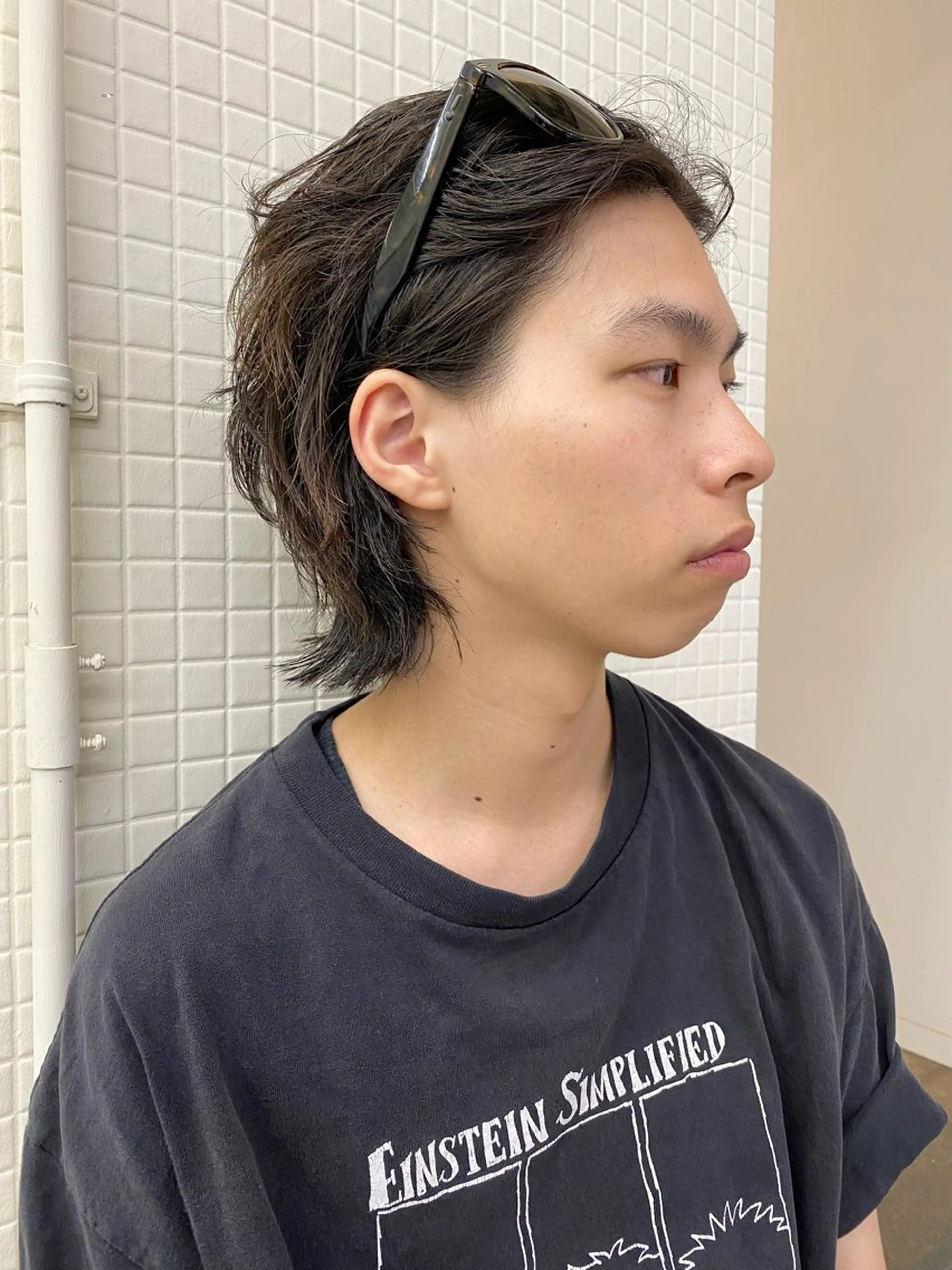 ミディアム パーマ メンズ カット ヘアカラー トリートメント 7Bridge所属・7Bridge 小西貫太のヘアスタイル