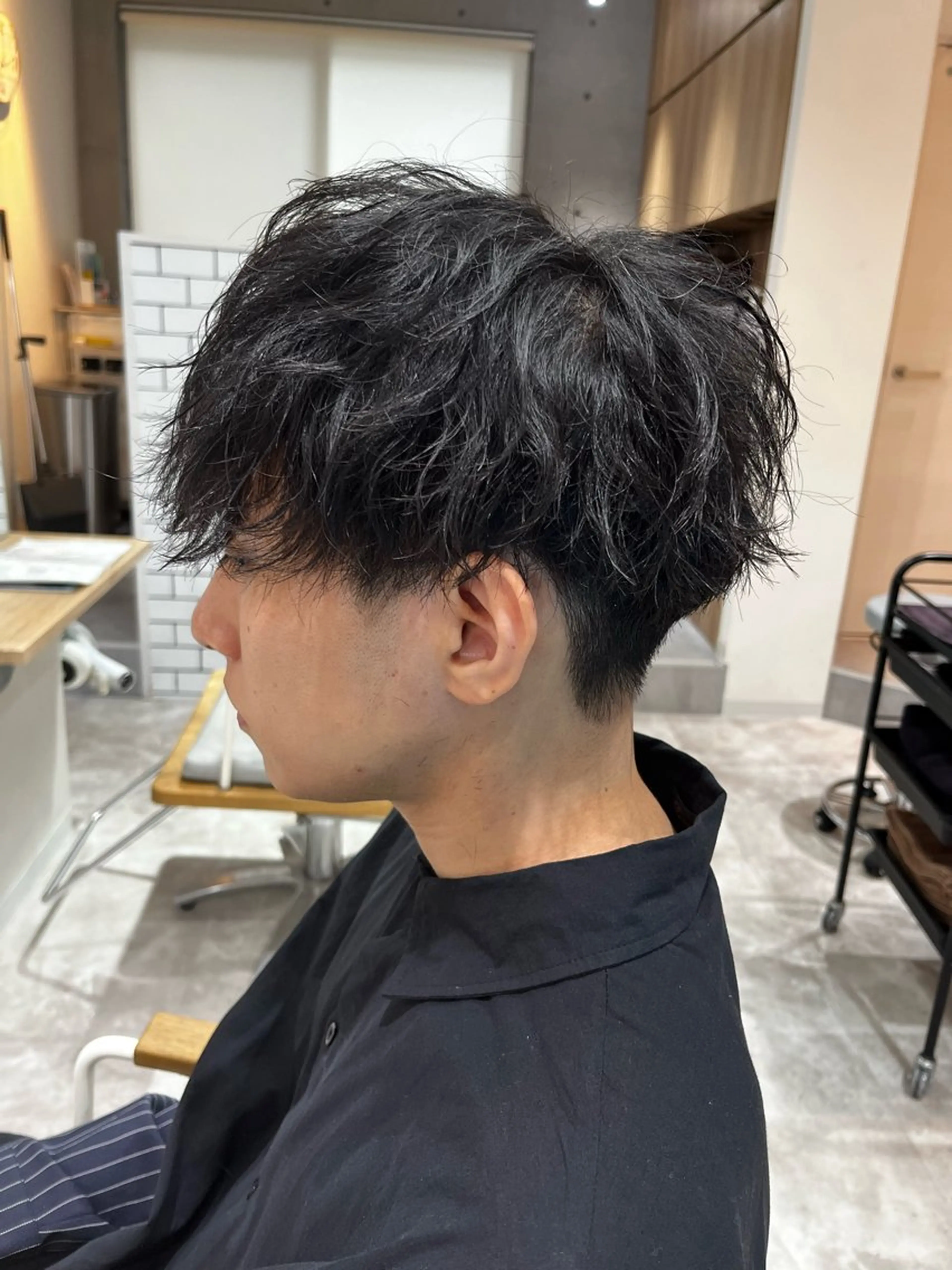 ショート パーマ メンズ マッシュ カット メンズカット ﾊﾟｰﾏ/稲葉のヘアスタイル
