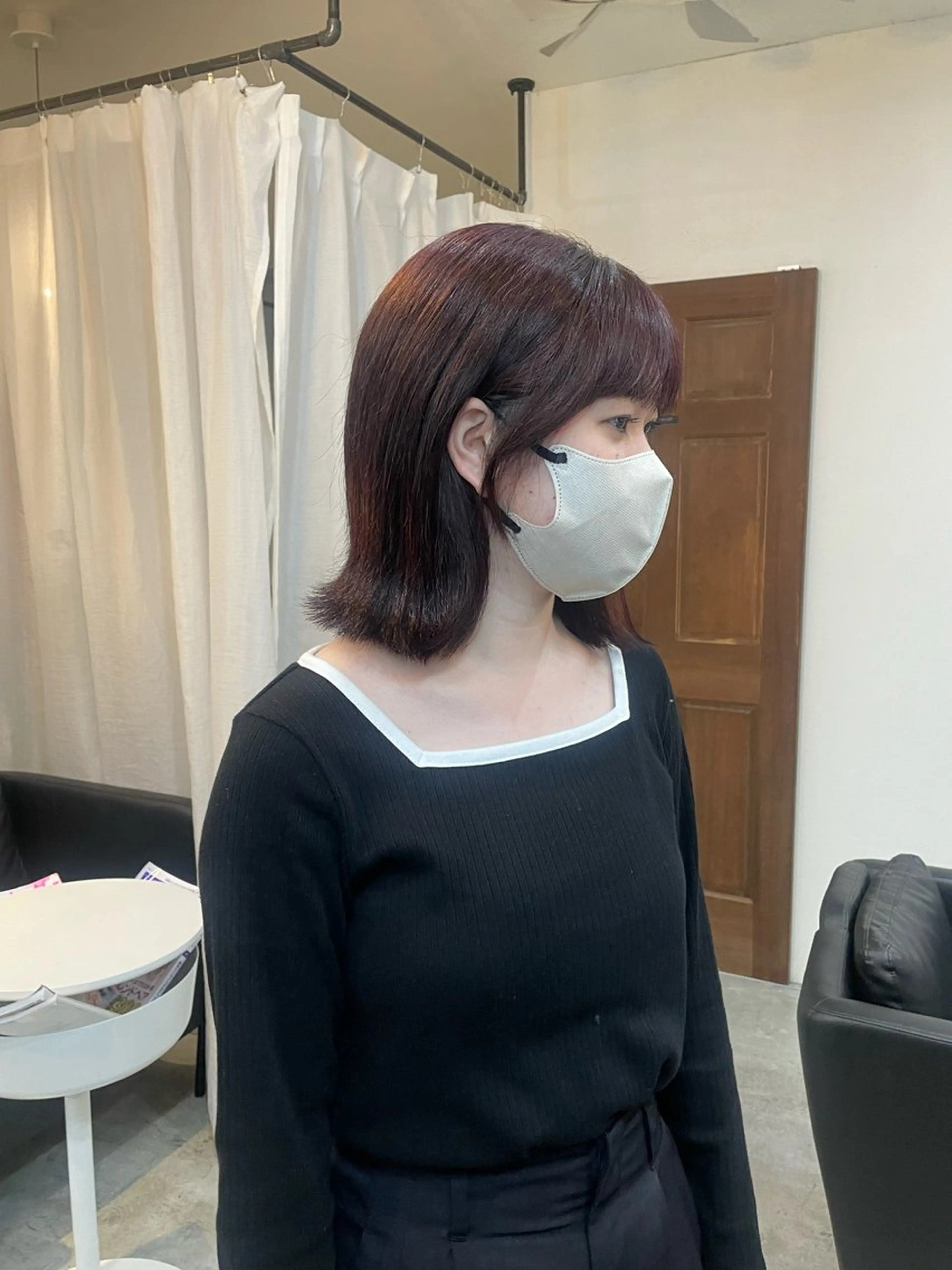 ミディアム カット ヘアカラー 顔周りカット 🎀サヤカ🎀のヘアスタイル
