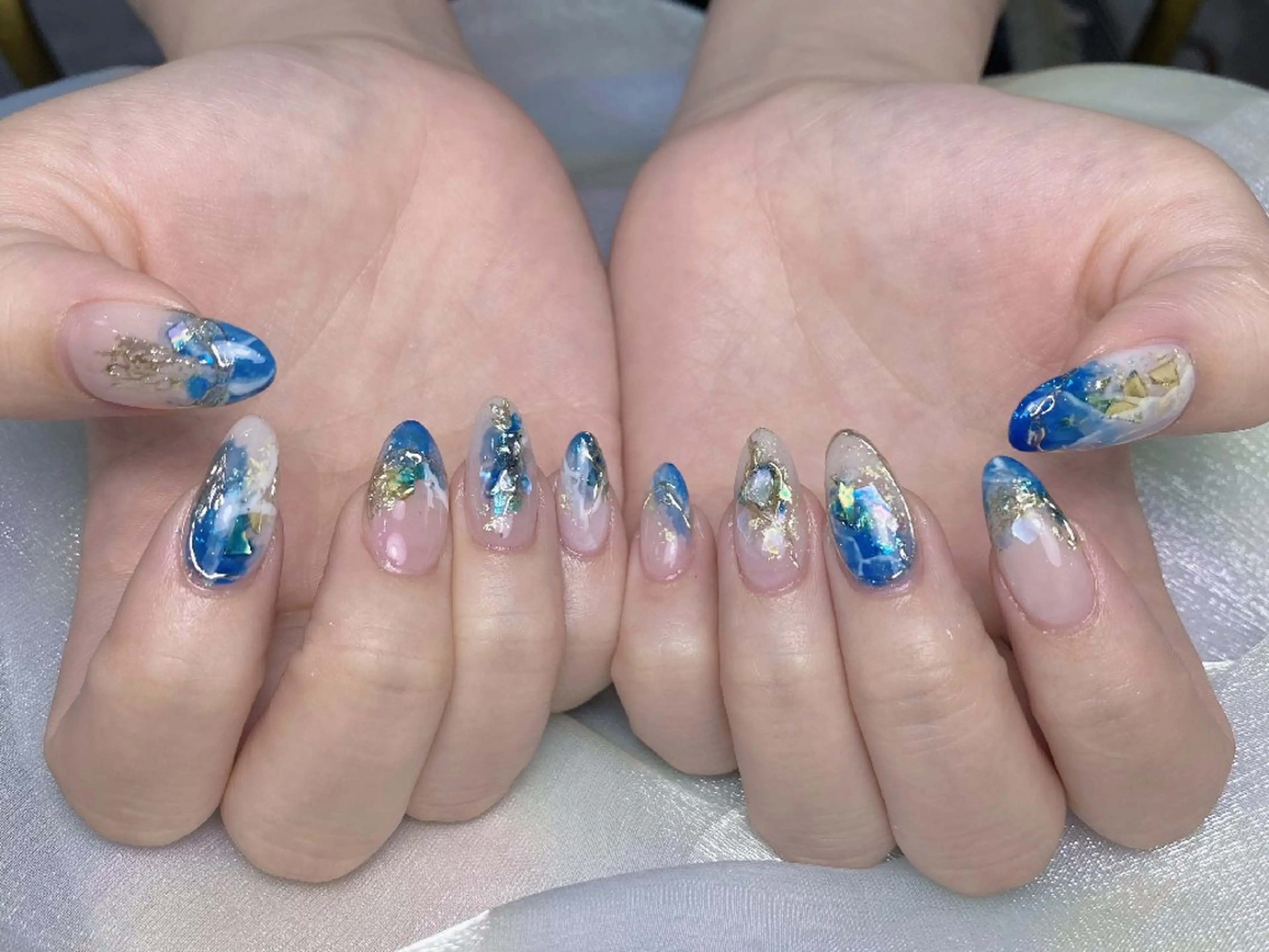 ネイル ニュアンスネイル 夏ネイル ハンドネイル UM Nail Salonのネイルデザイン