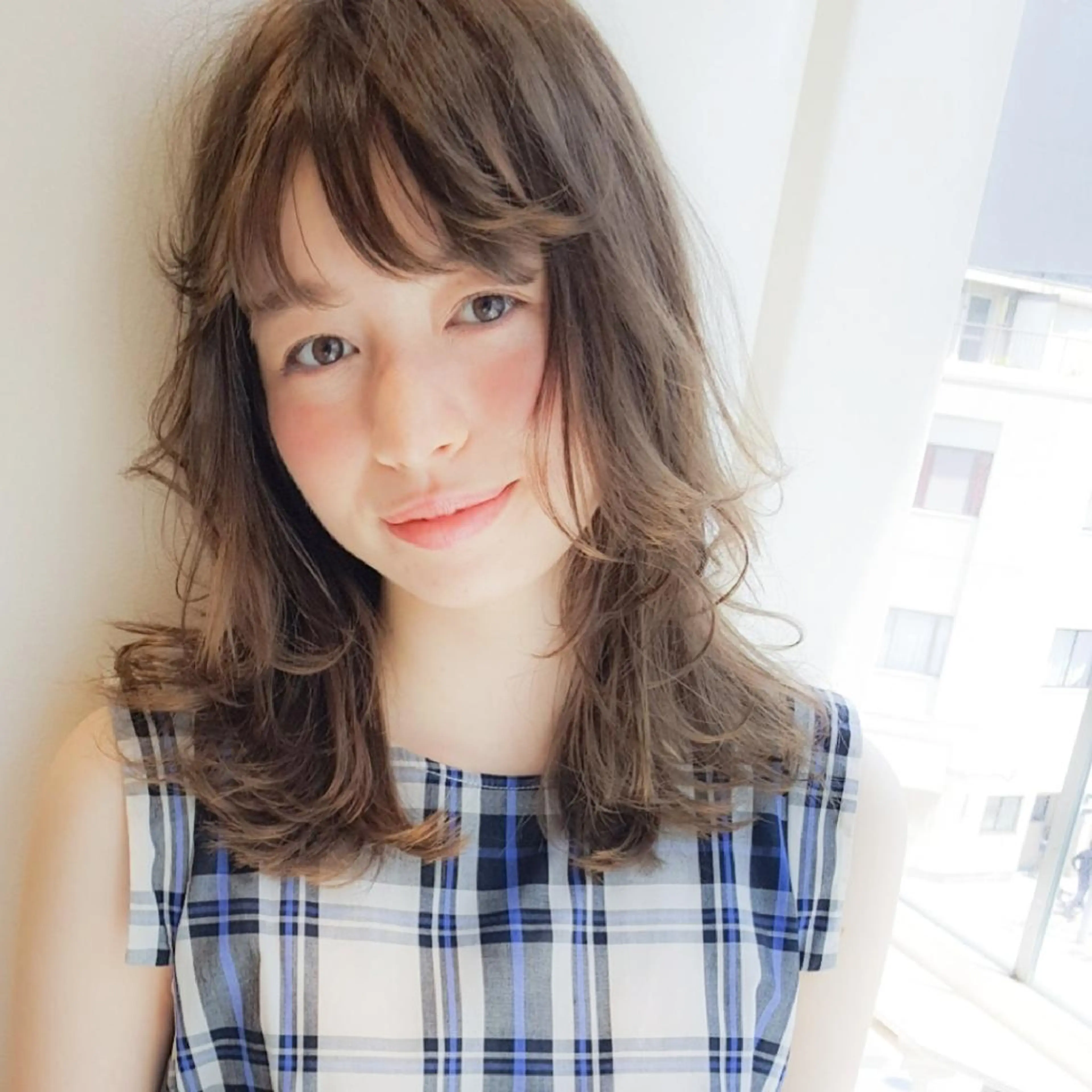 カラー ミディアム 透明感カラー レイヤーカット カット ヘアカラー トリートメント レイヤーカット/ ウルフカット/大橋 のヘアスタイル