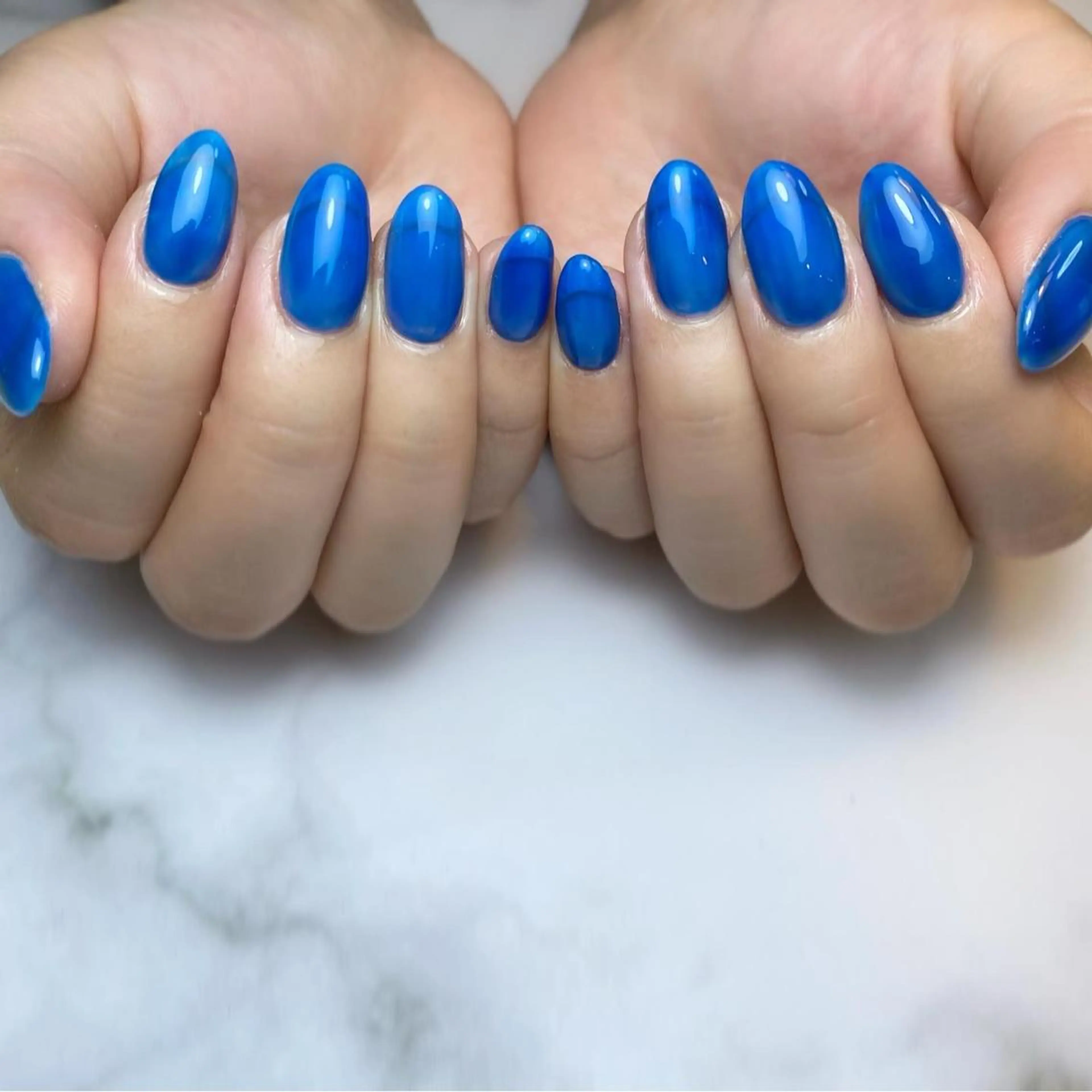 ネイル ブルー ハンドネイル Nail ameria megu所属・ameria meguのネイルデザイン