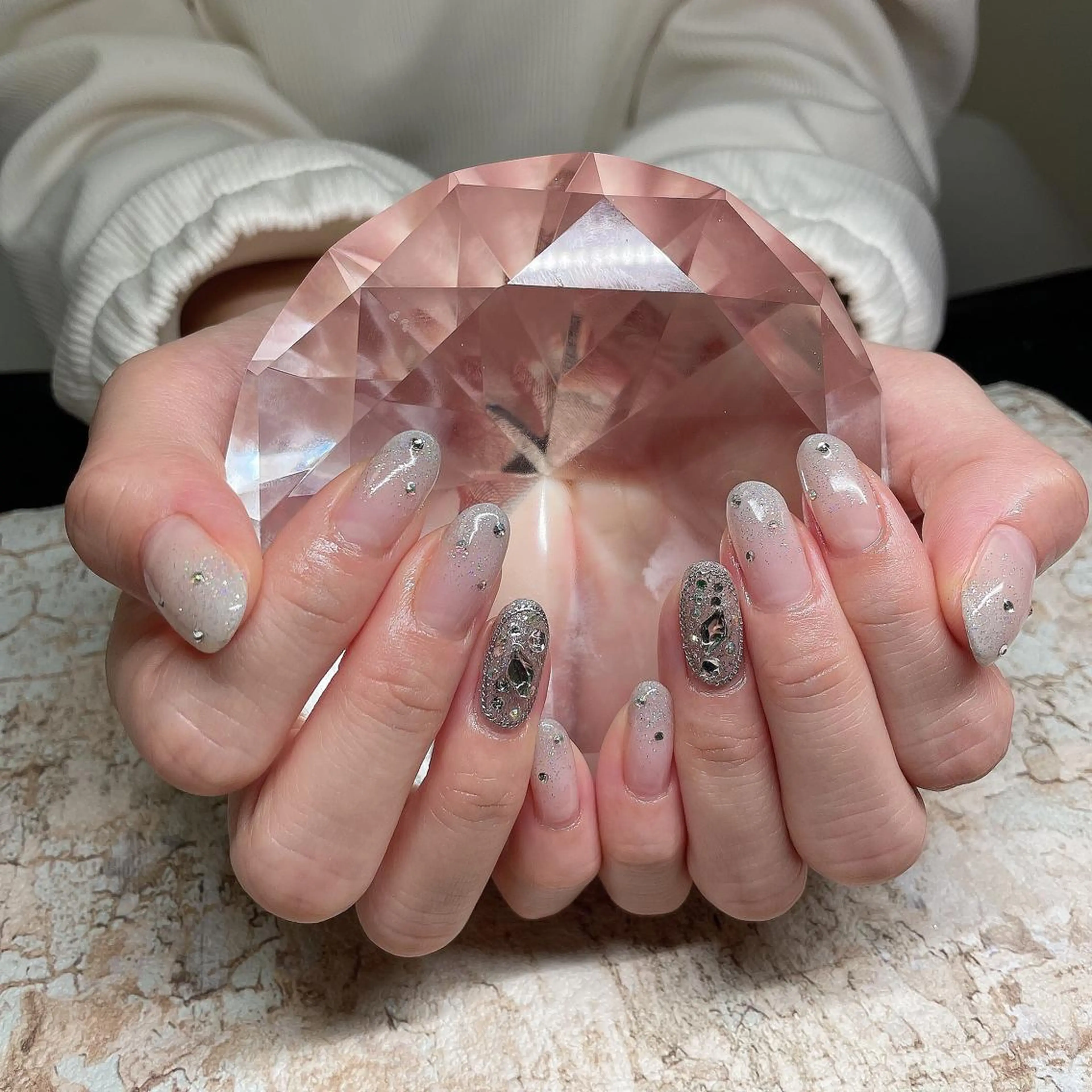 ネイル アートネイル フレンチネイル ジェルネイル グラデーション 韓国ネイル Nail room Bimano所属・Bimano seica♡+°のネイルデザイン