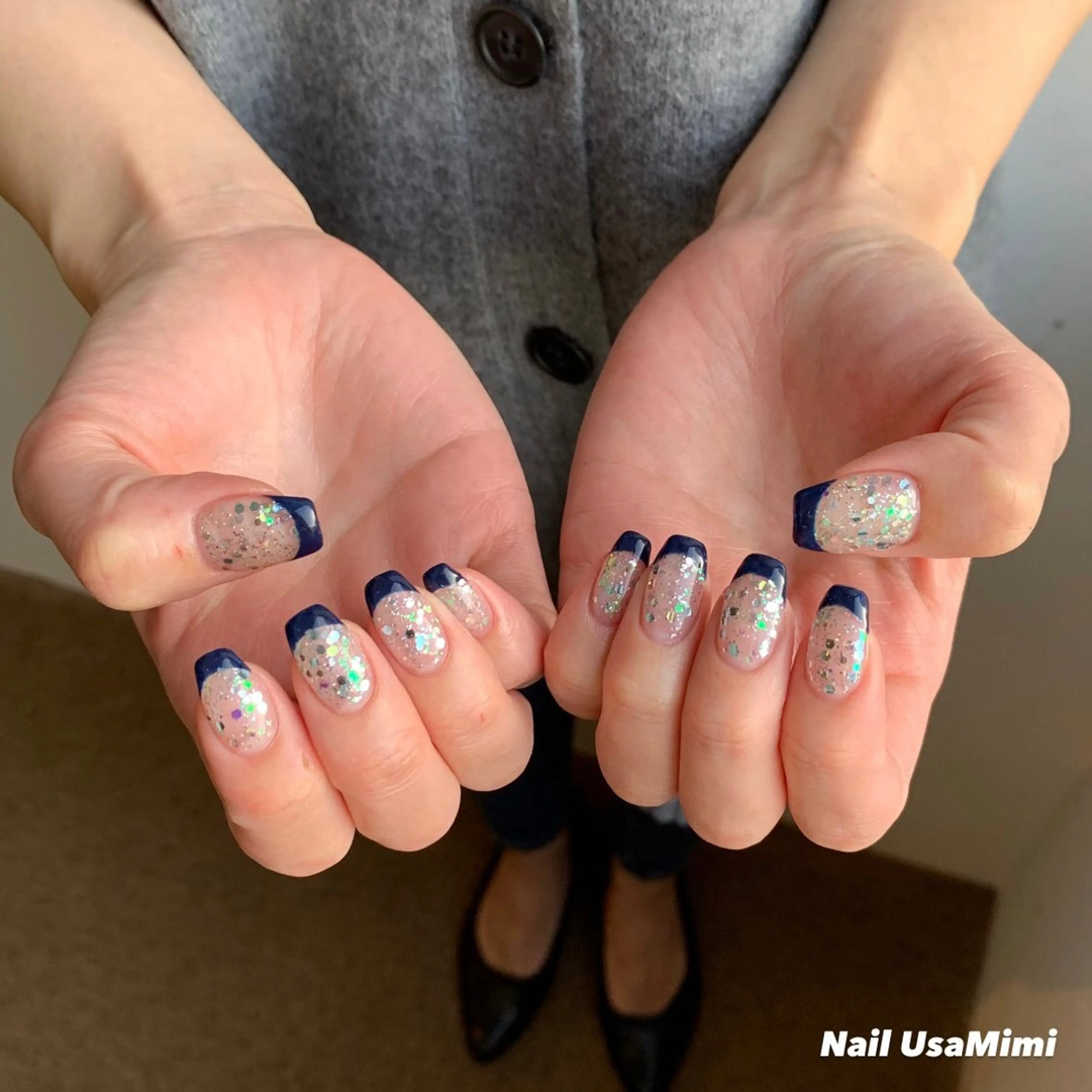 ネイル ジェルネイル マグネットネイル 持ち込み ワンカラーネイル パラジェル 本町ネイルNail UsaMimiのネイルデザイン