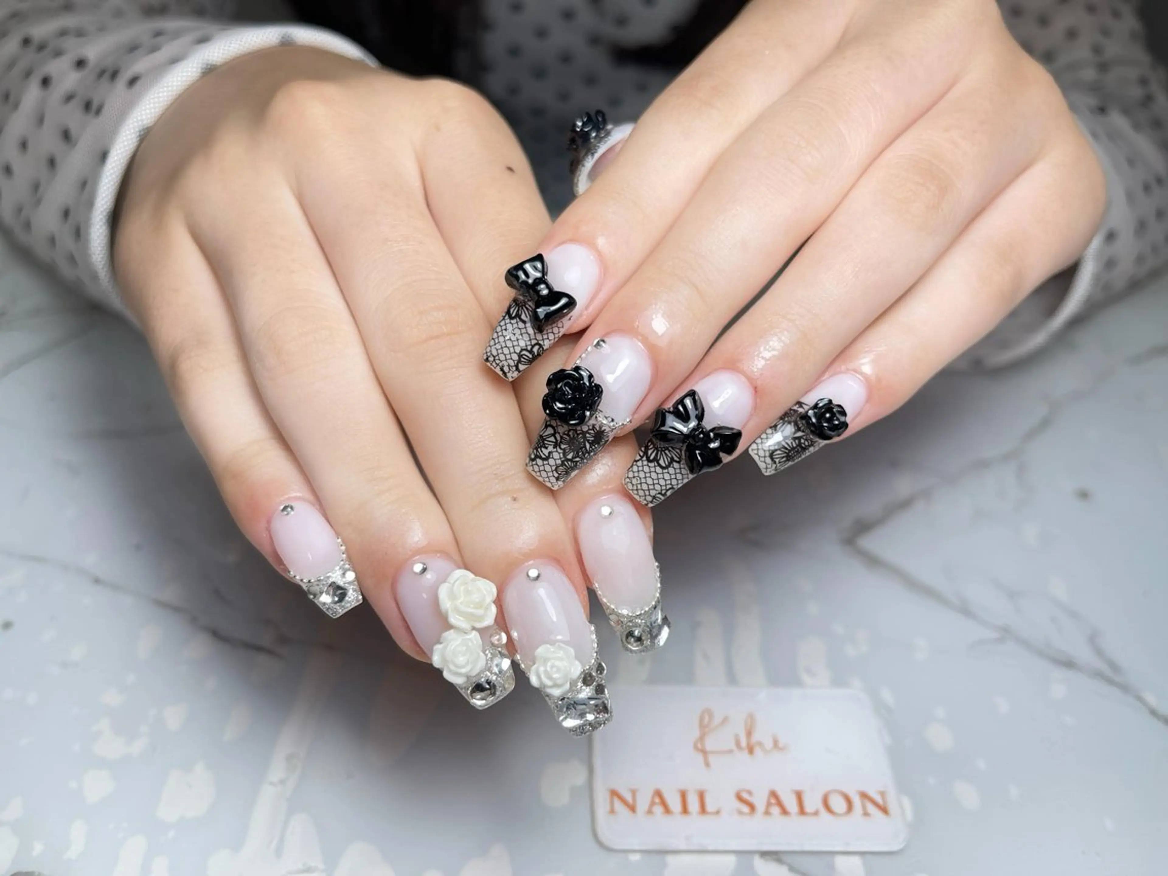 ネイル アートネイル フレンチネイル ジェルネイル グラデーション 韓国ネイル Nail Salon Kihi さくらのネイルデザイン