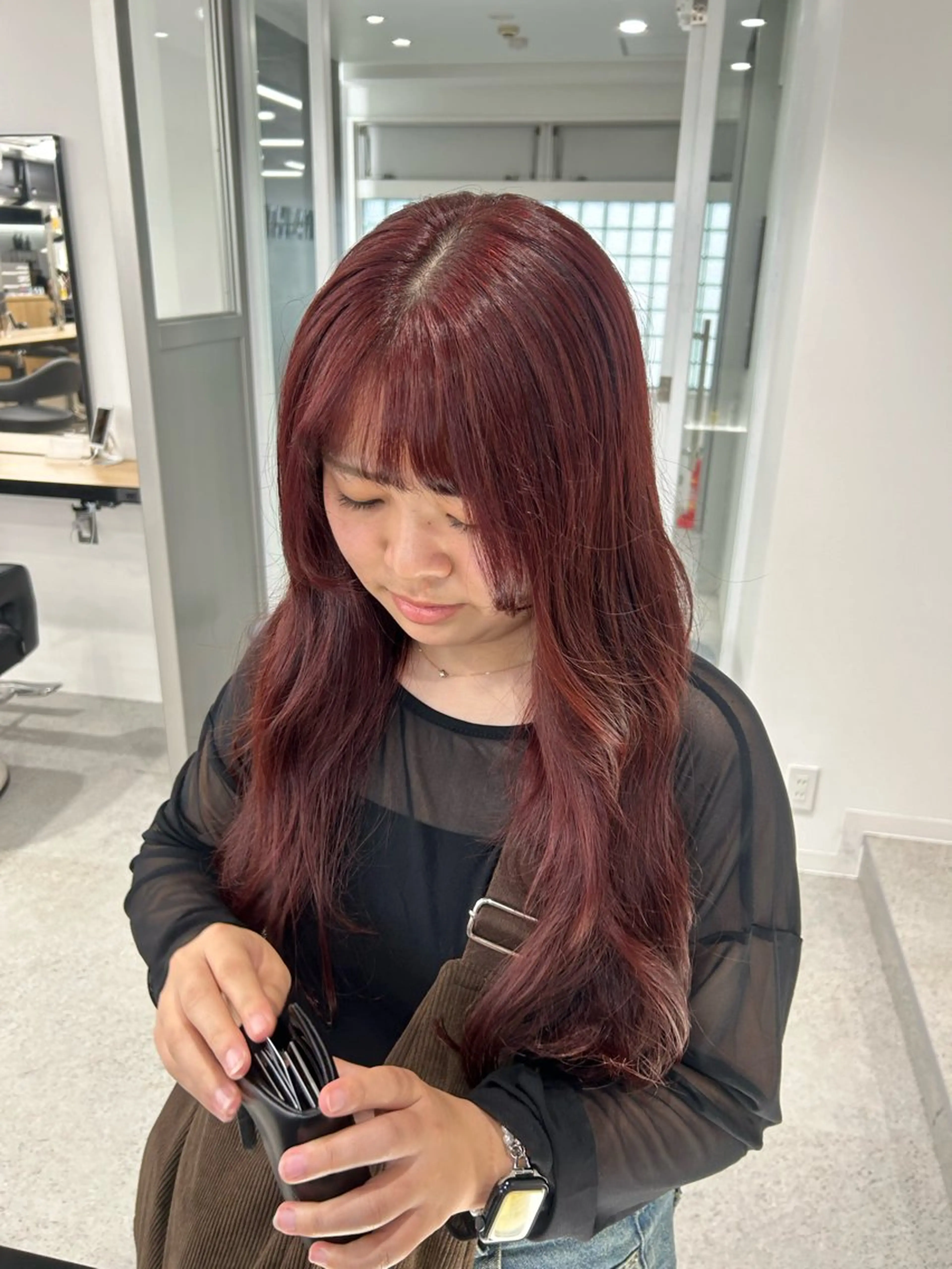 ロング カラー 愛結 暖色カラー🎀🩰のヘアスタイル