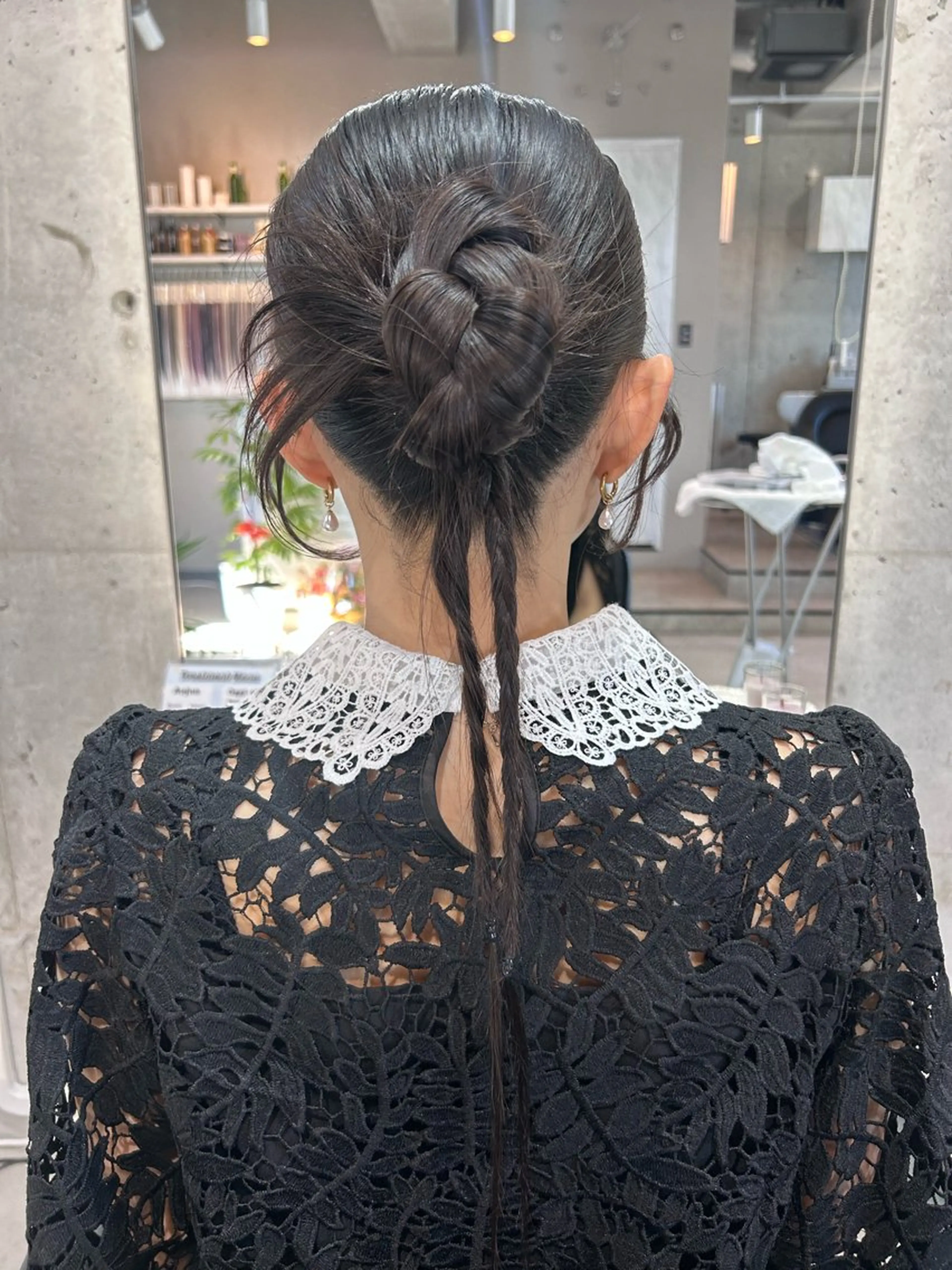 ロング ヘアアレンジ 結婚式・ブライダル 韓国風ヘア ロング 小顔カット ヘアセット 池田 華怜のヘアスタイル