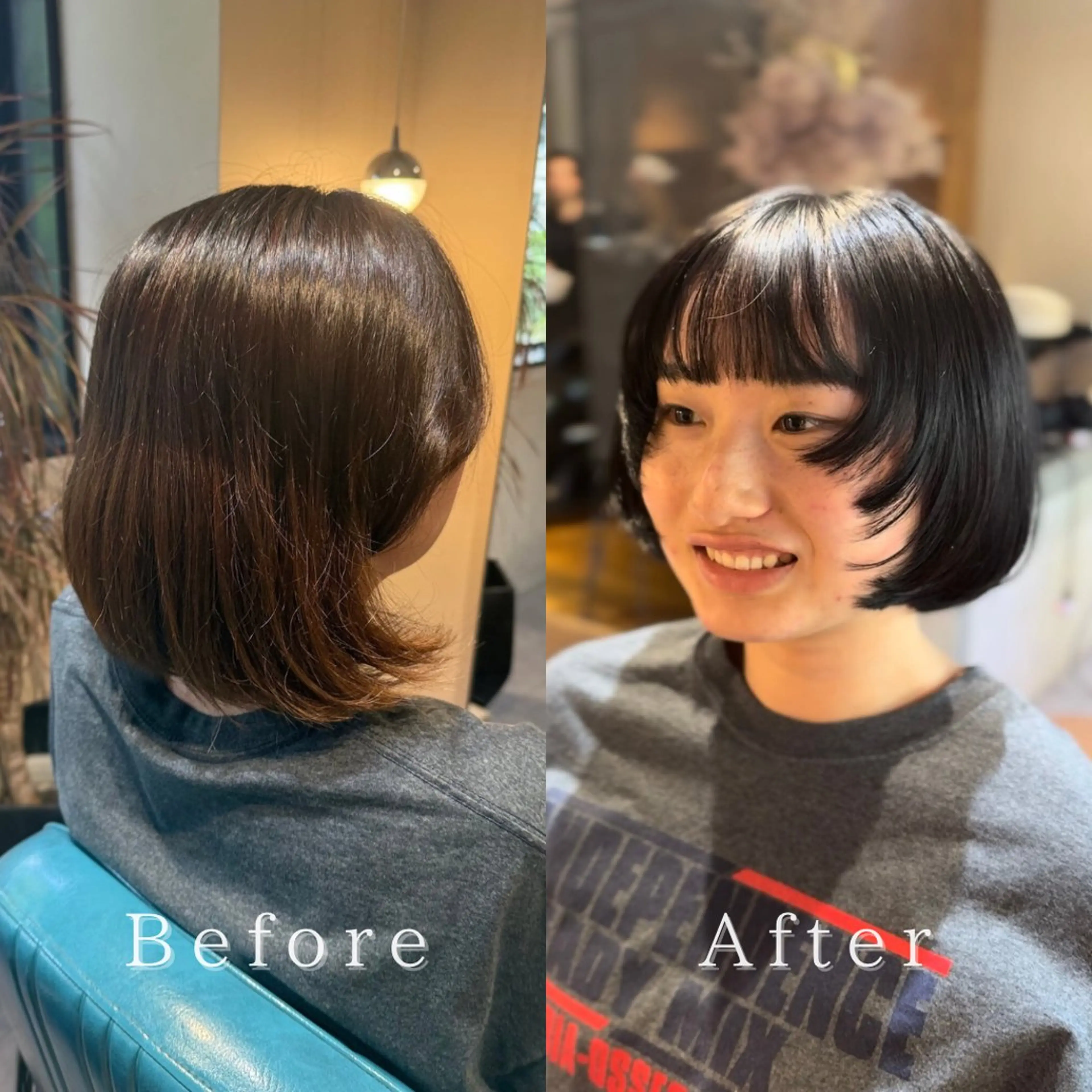 ショート カラー 顔まわりレイヤー レイヤーカット 💎髪質改善専門 Lyrae💎ぺーのヘアスタイル