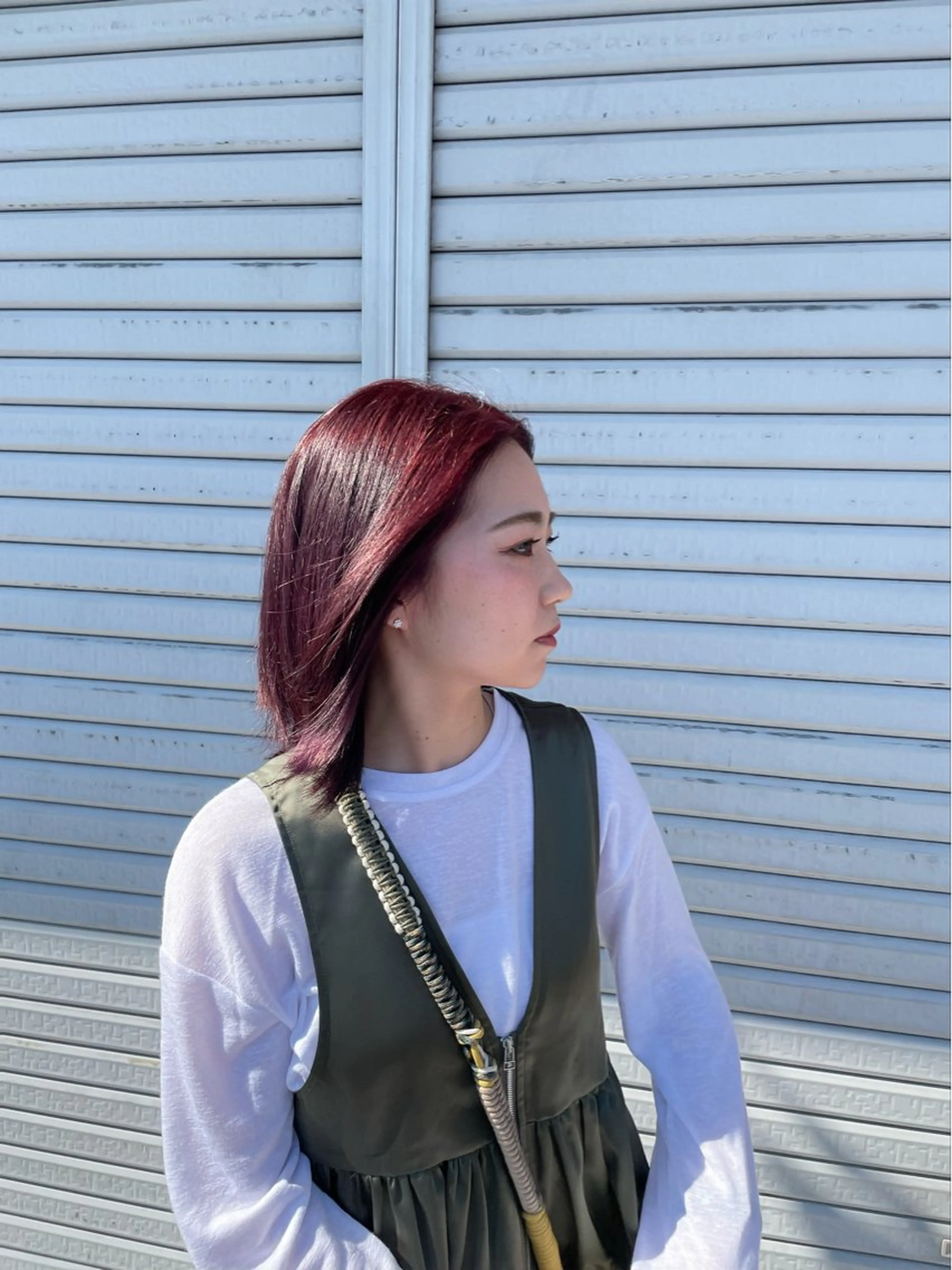 ミディアム ヘアカラー 杉山 亜未のヘアスタイル