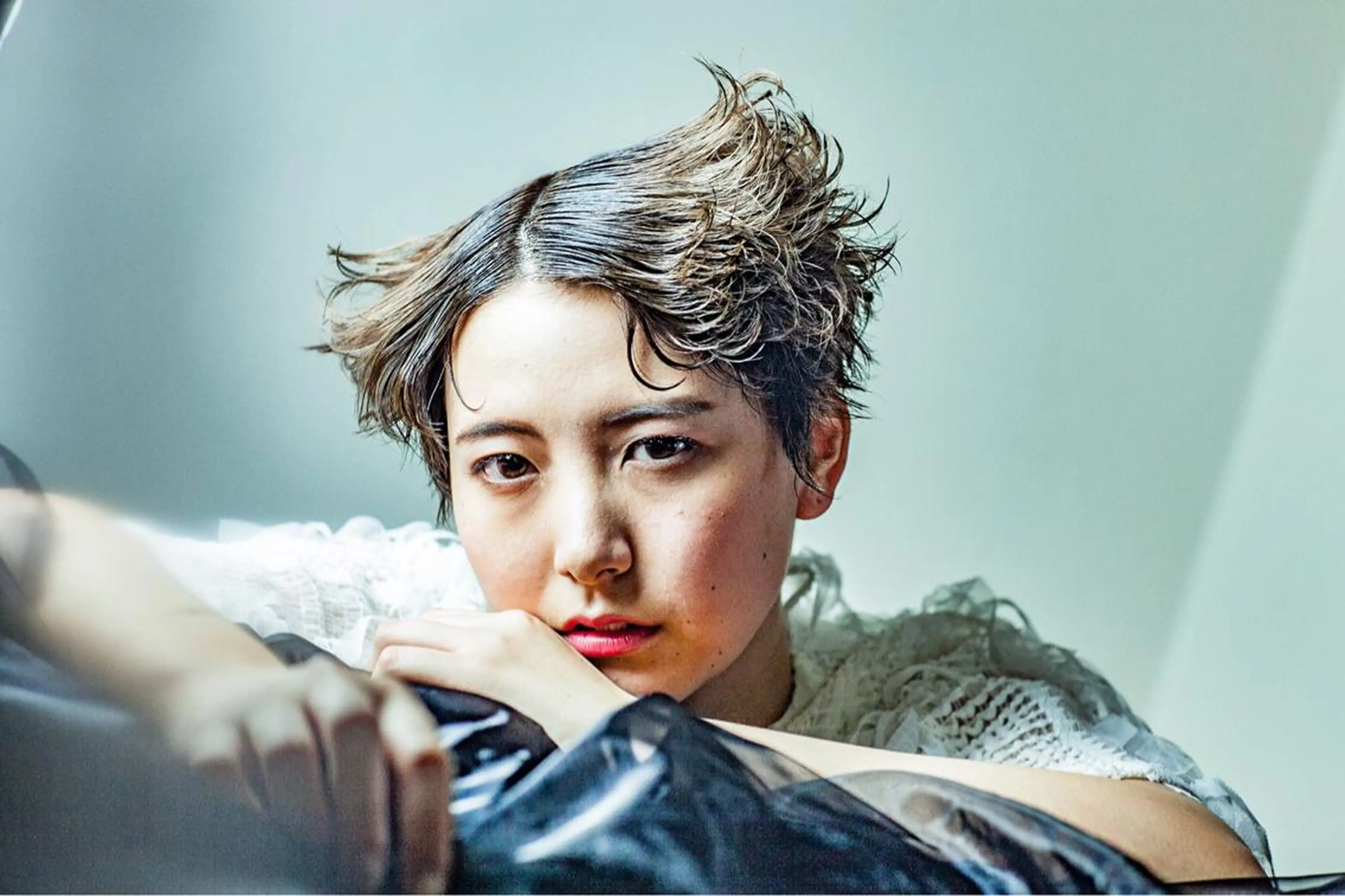 ショート カラー パーマ ヘアアレンジ メンズ キッズ ネイル マツエク・マツパ メンズウルフカット ハンサムショート アディクシーカラー 透明感カラー ボブ unu hair所属・藤井 仁紀のヘアスタイル