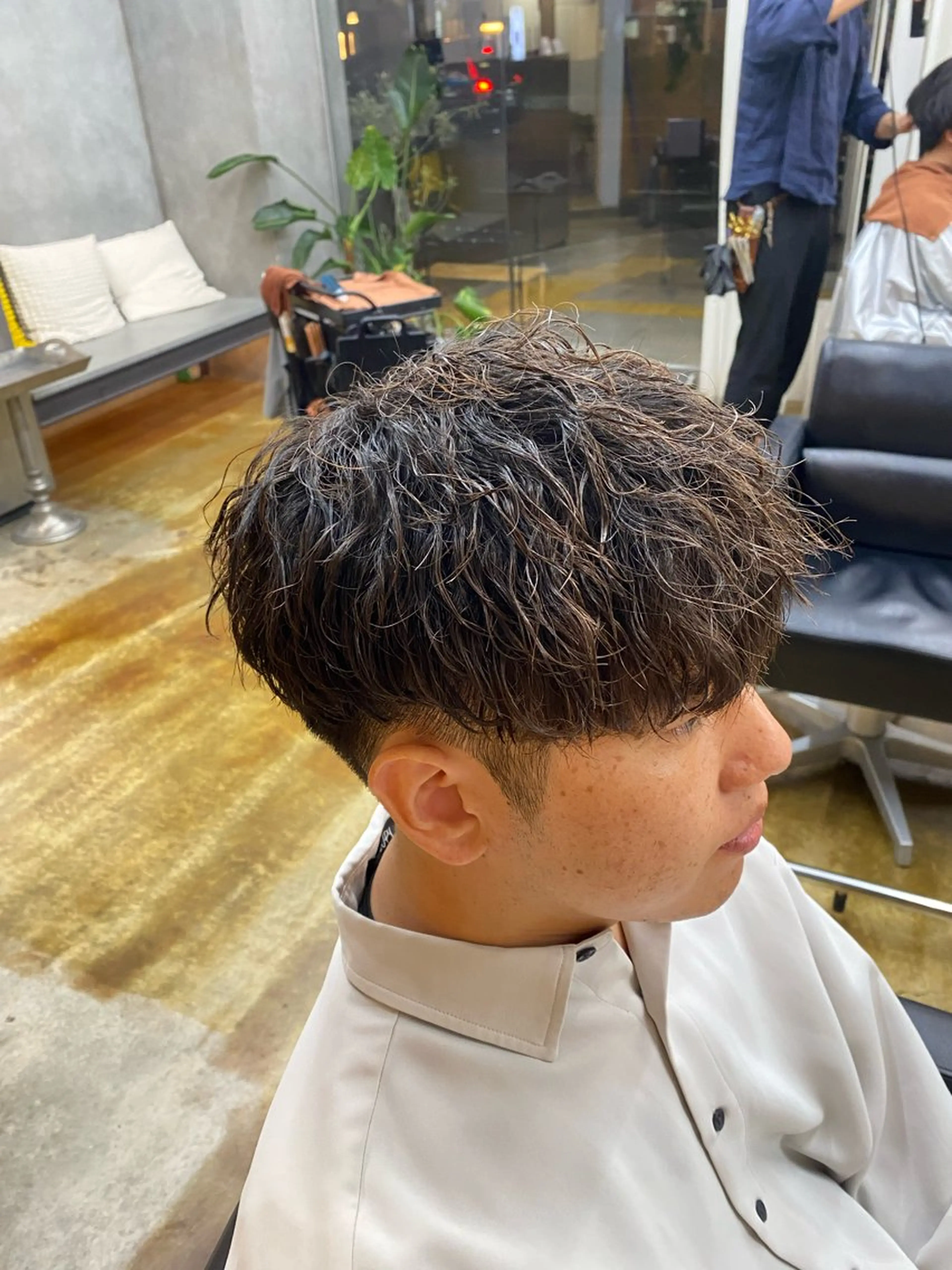 ショート パーマ メンズ マッシュ メンズパーマ カット パーマ 女子ウケメンズ 海外風ヘア/yuzuのヘアスタイル