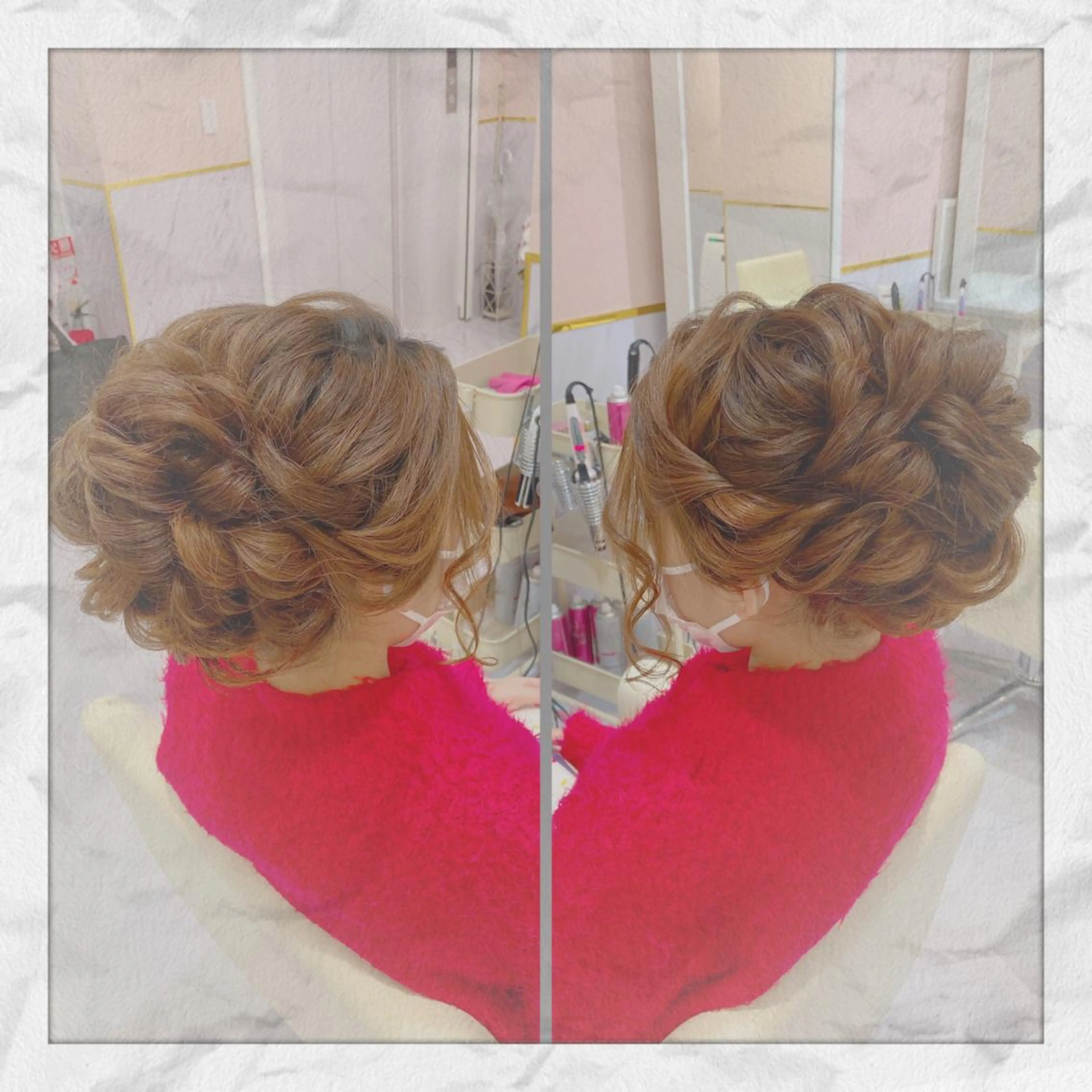 セミロング ヘアアレンジ ヘアセット ヘアセット/着付け 𓇼 松本 夏美𓇼のヘアスタイル