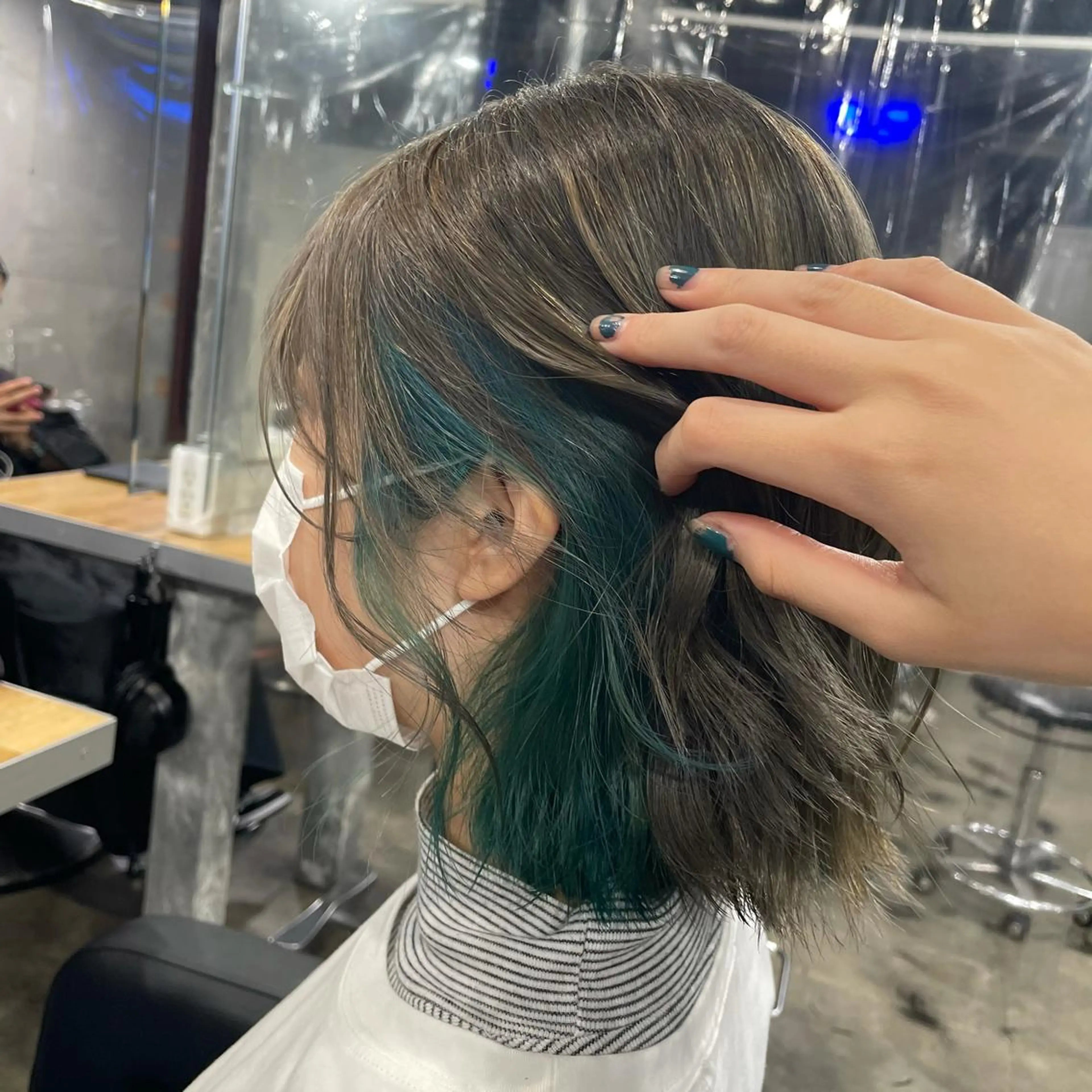 ショート カラー パーマ ヘアアレンジ メンズ キッズ ネイル マツエク・マツパ ブリーチカラー/似合 せ🎀amika🎀のヘアスタイル