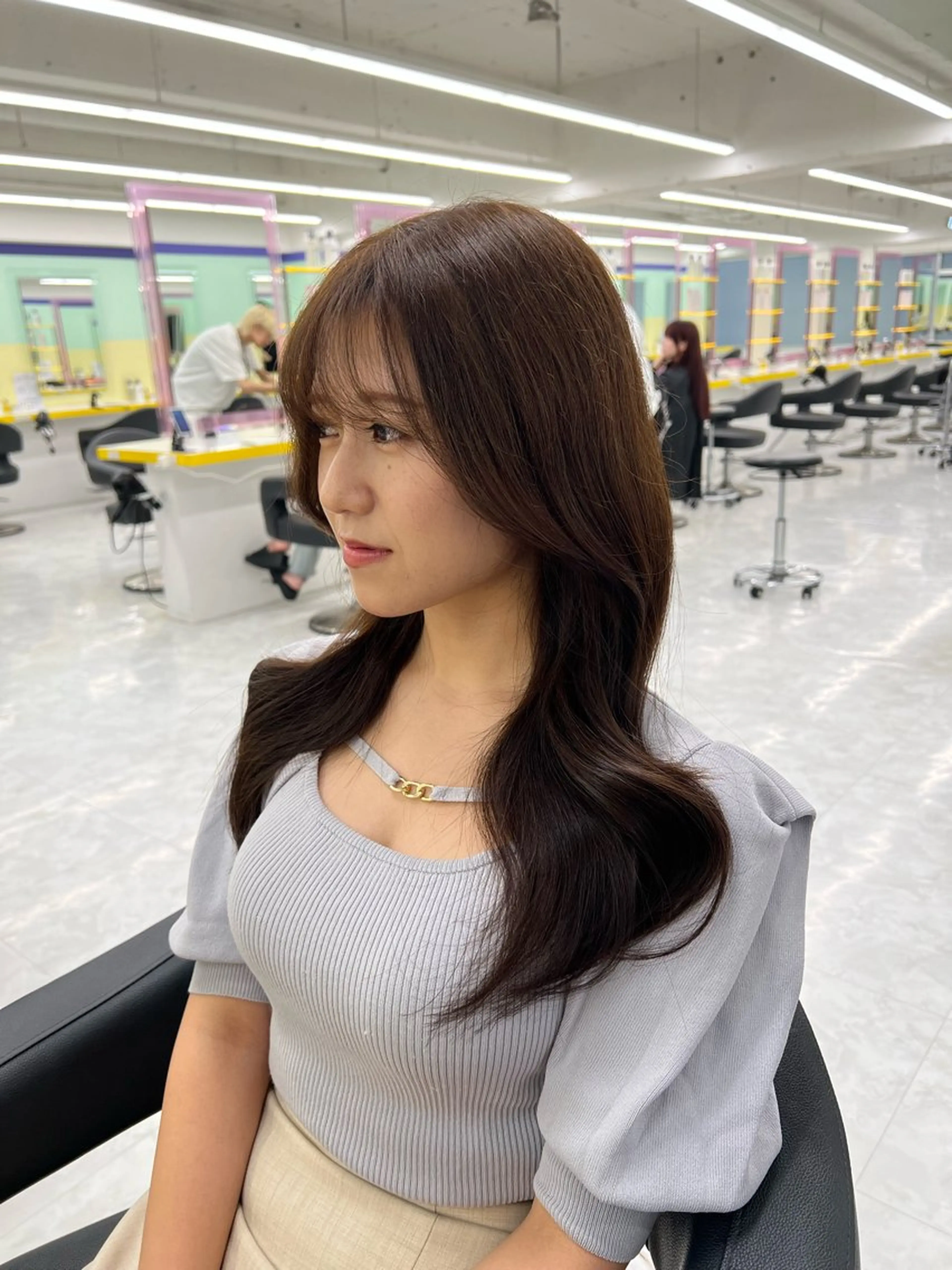セミロング カット ヘアカラー トリートメント ヘッドスパ ヘアセット レイヤー/韓国❣️ 髪質改善/亘紘輝のヘアスタイル