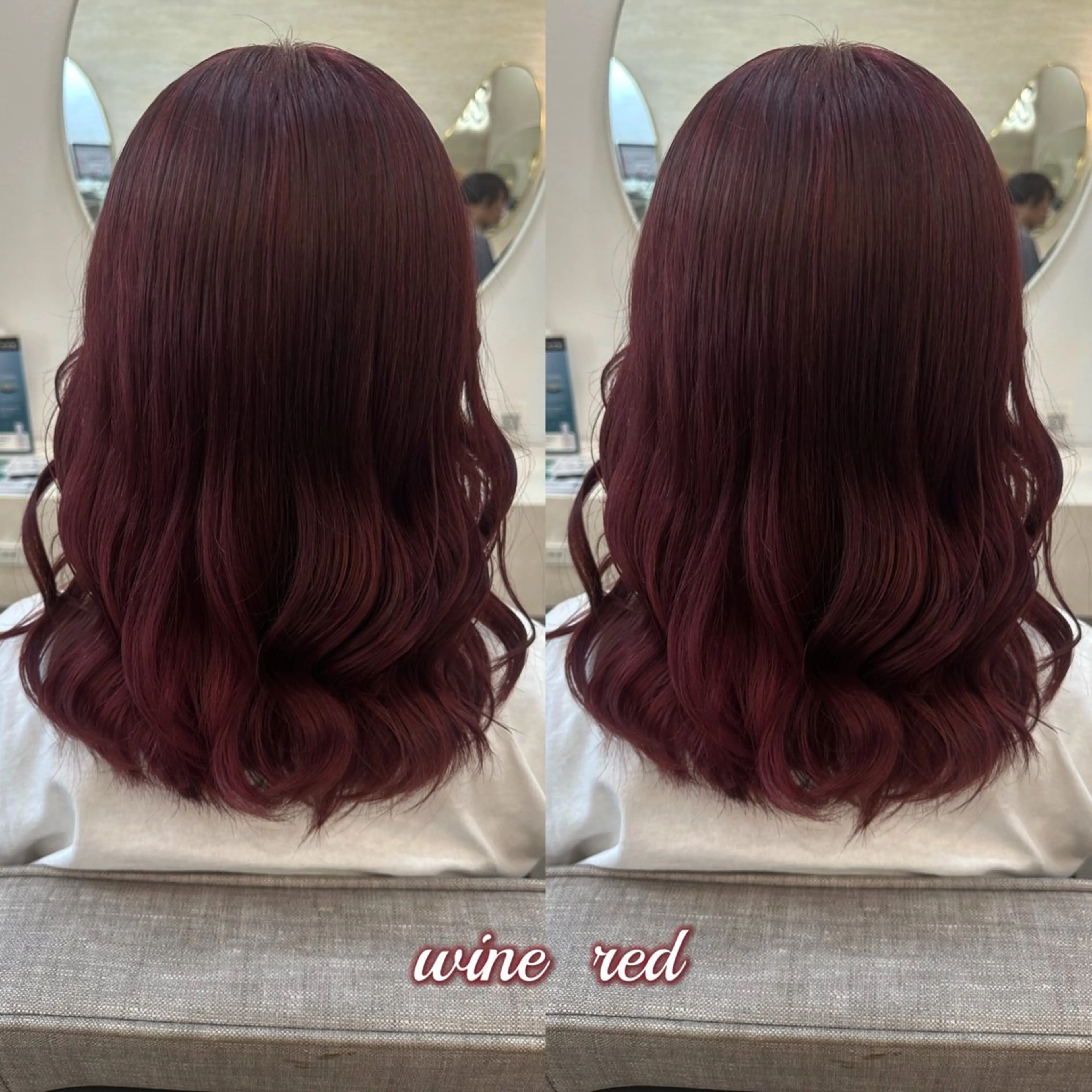 セミロング カット ヘアカラー lovis ゆうあのヘアスタイル