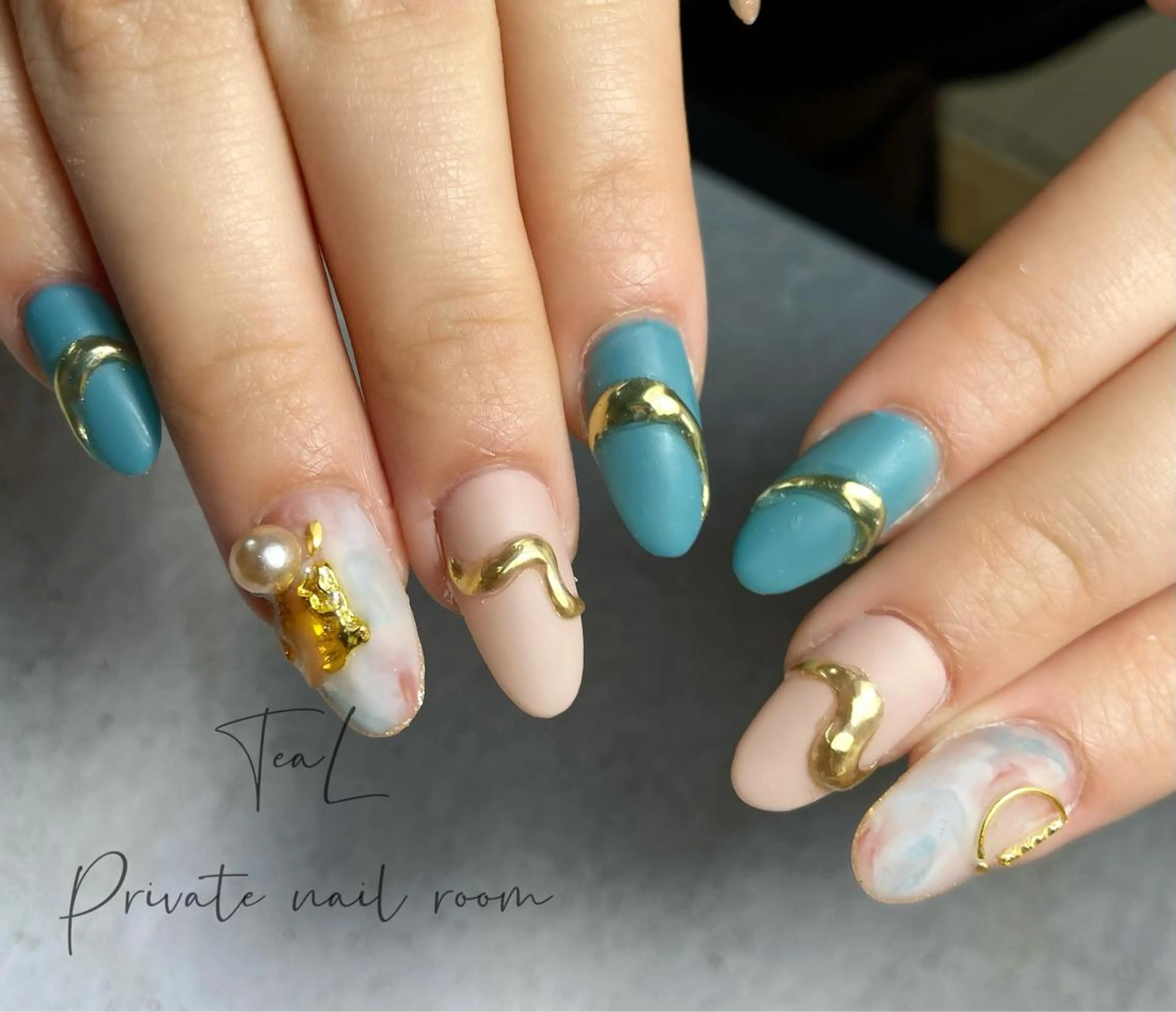 ネイル ハンドネイル TeaL nailのネイルデザイン