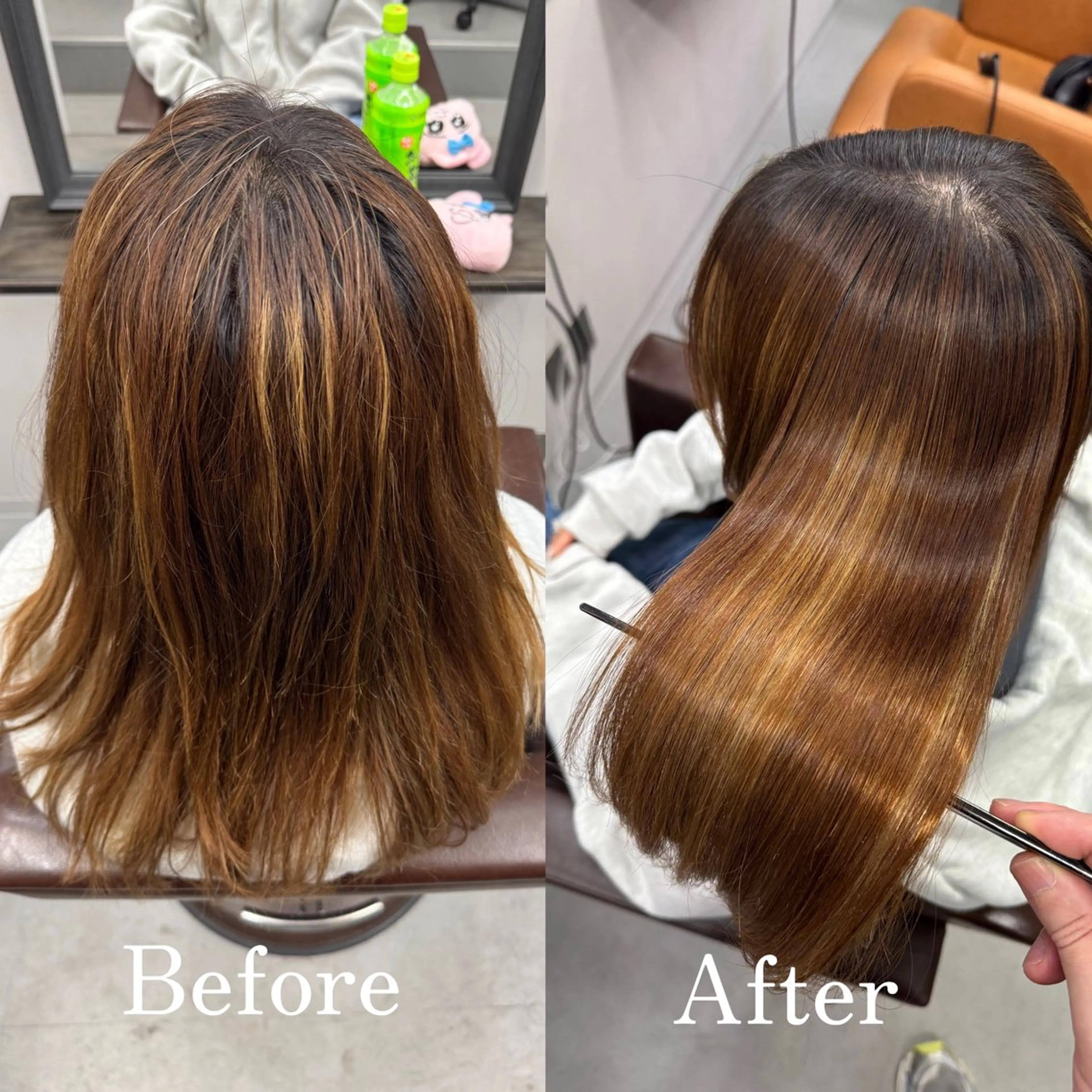 ロング カット ヘアカラー 縮毛矯正 トリートメント XYZ所属・縮毛矯正/髪質改善 韓国風/MIKIYAのヘアスタイル