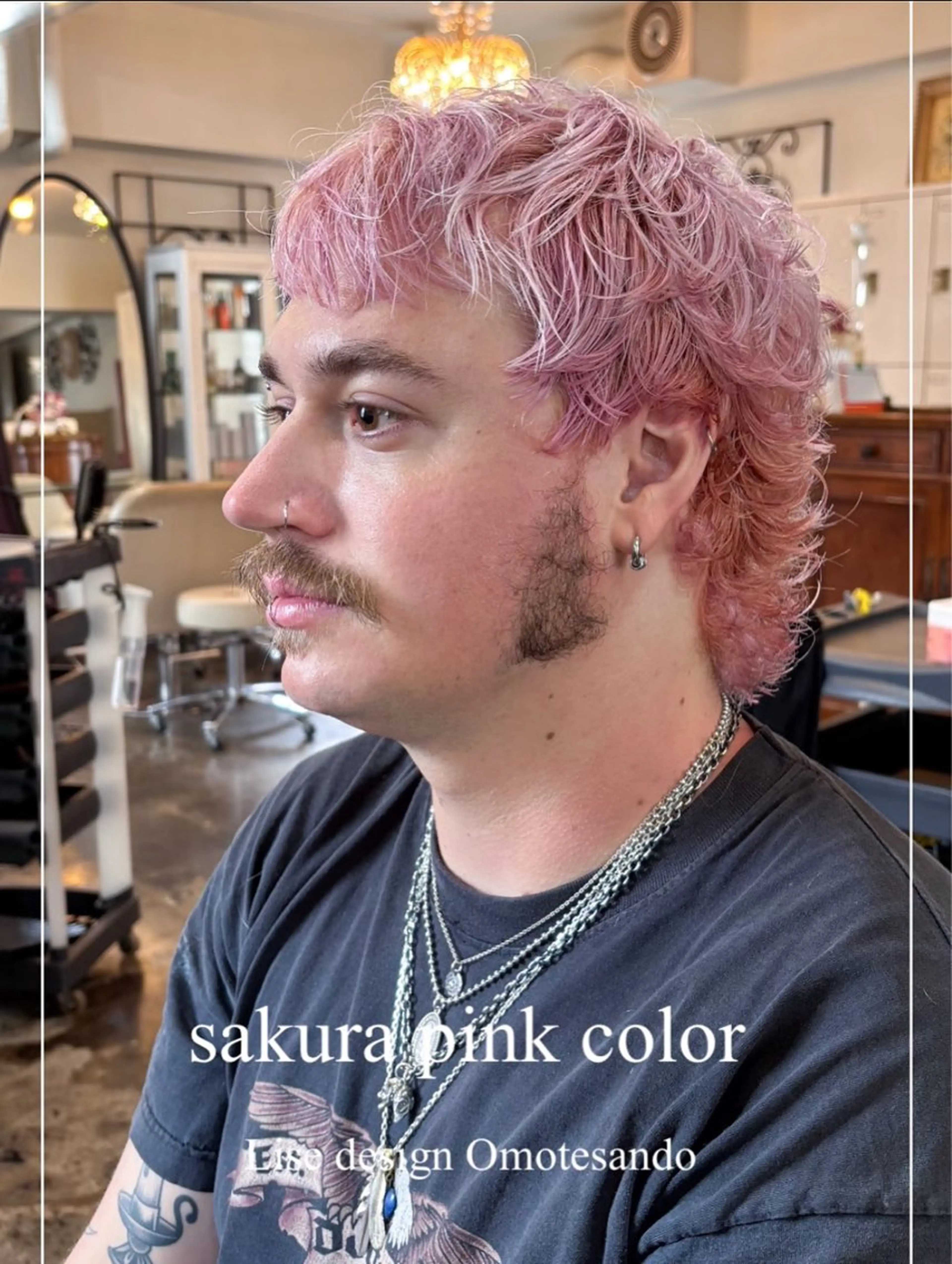 ショート カラー メンズ ヘアカラー ヘアセット 表参道Lise おおいしおりのヘアスタイル