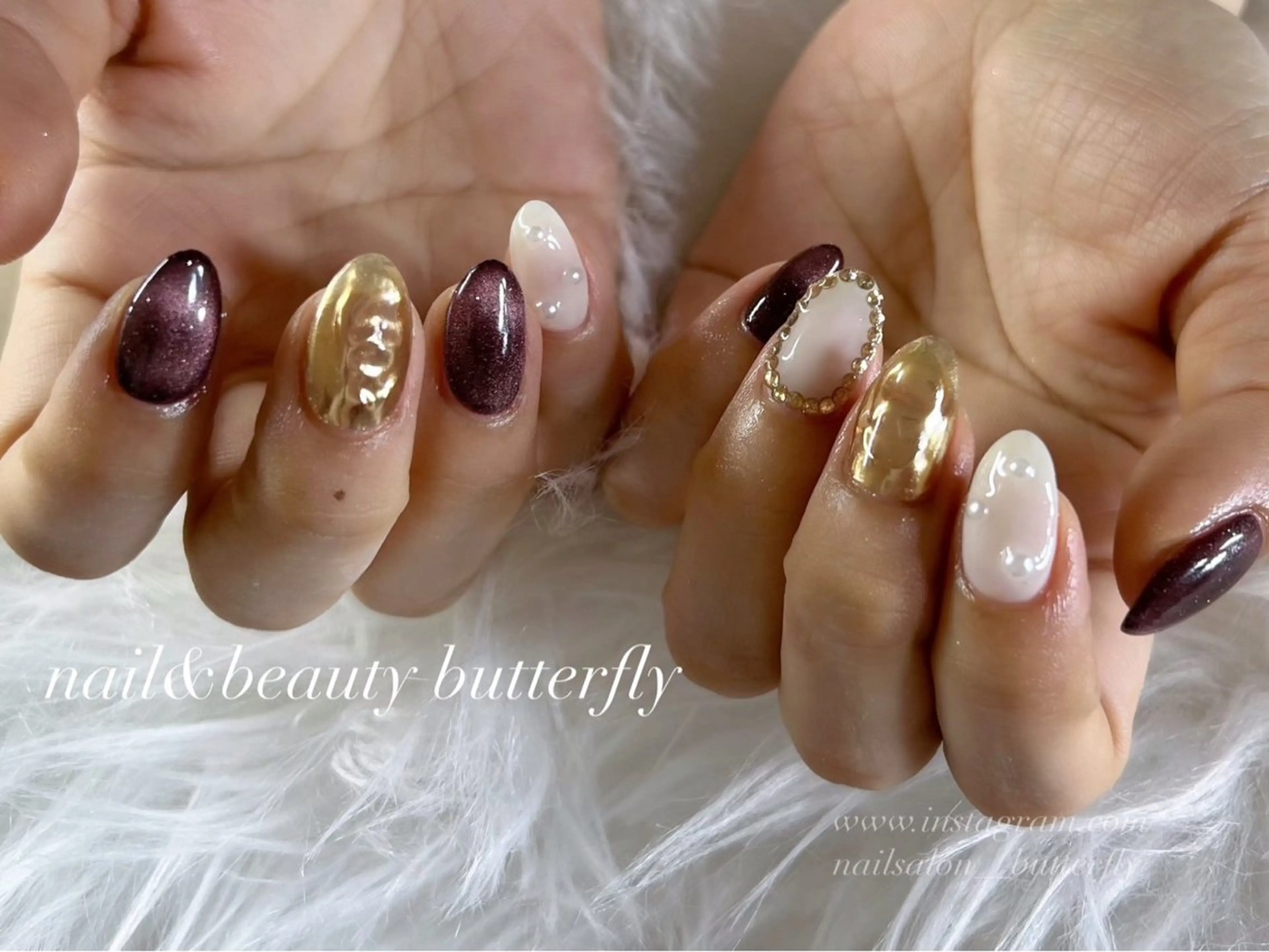 ネイル ワンカラーネイル ハンドネイル butterfly 麻布十番店のネイルデザイン