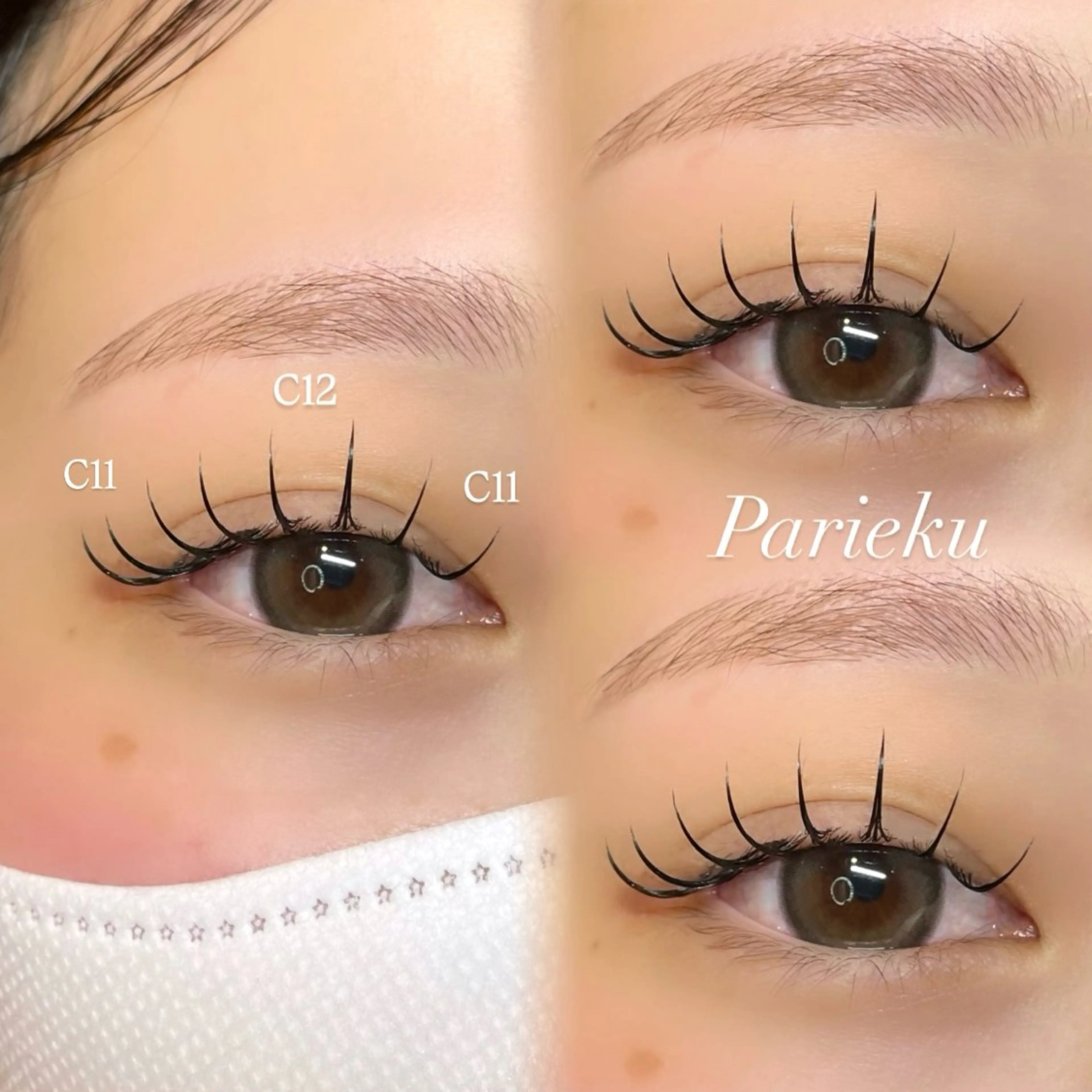 マツエク・マツパ Mell Yuuna ♡パリエク /束感のマツエク・マツパデザイン