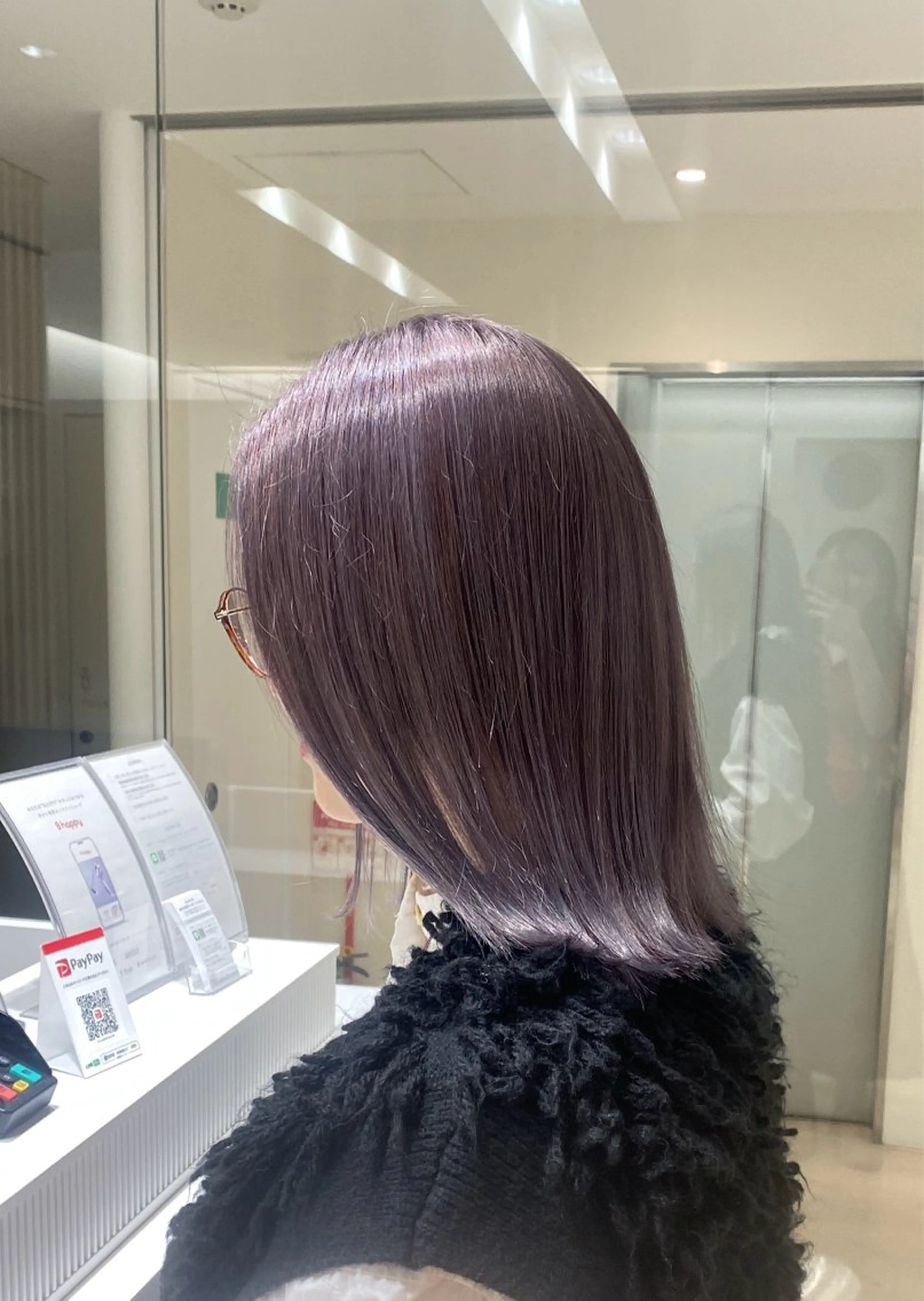 ミディアム カラー ラベンダーカラー カット ヘアカラー トリートメント 松永 わかなのヘアスタイル
