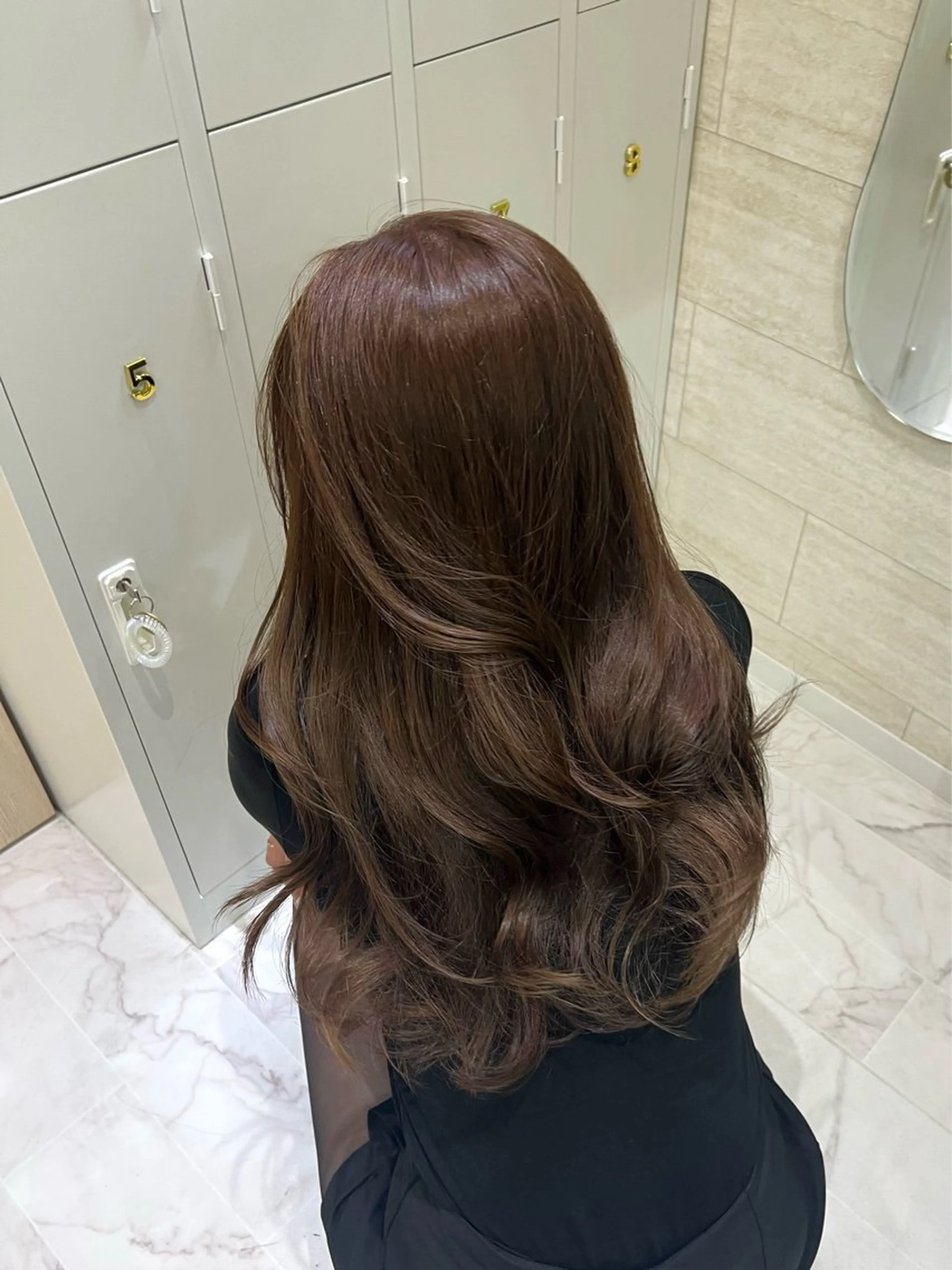 ロング カット ヘアカラー トリートメント 🎀zina/韓国 🎀amiのヘアスタイル