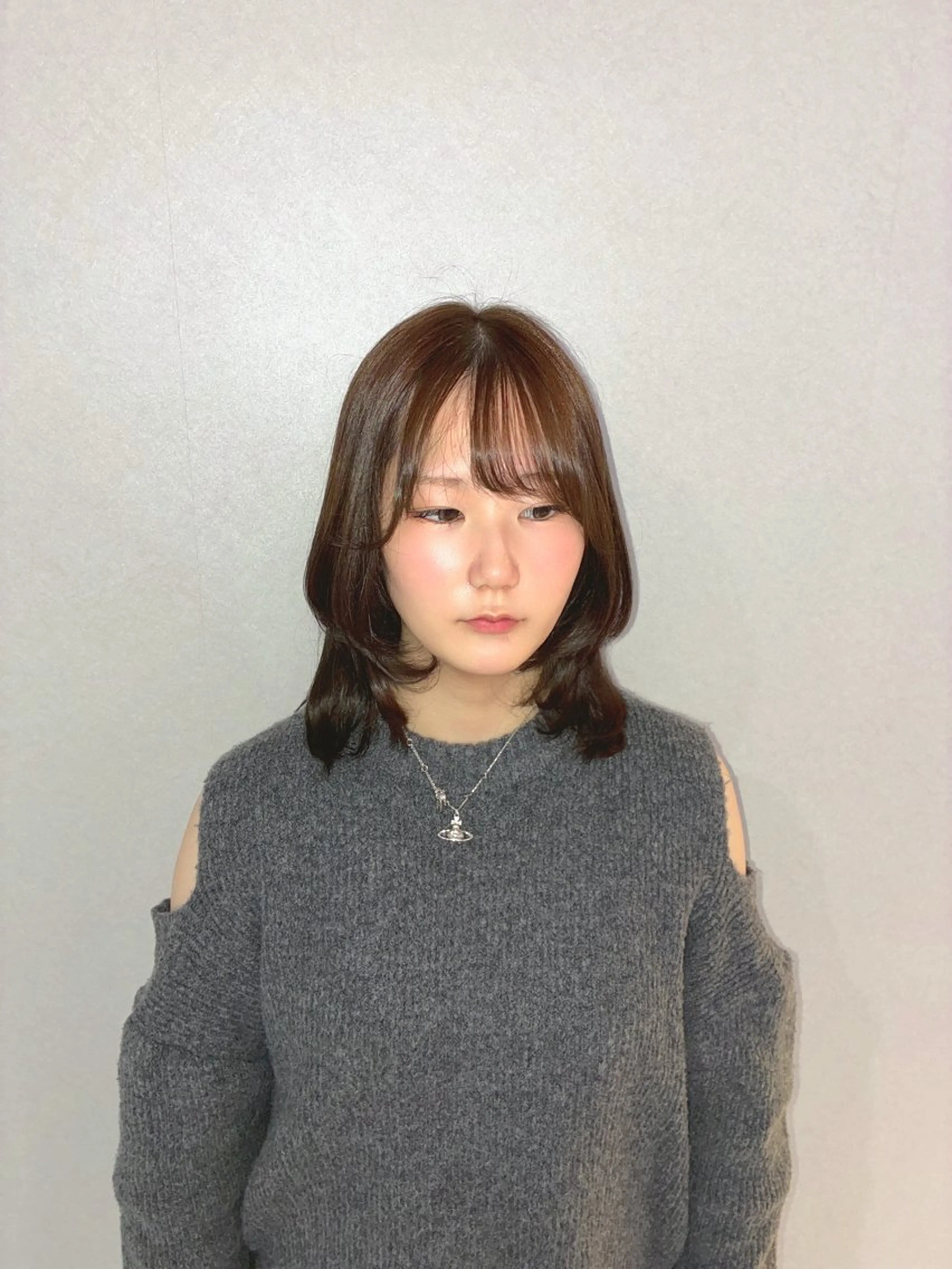 カラー ブラウンカラー 透明感カラー ハナダ メイのヘアスタイル