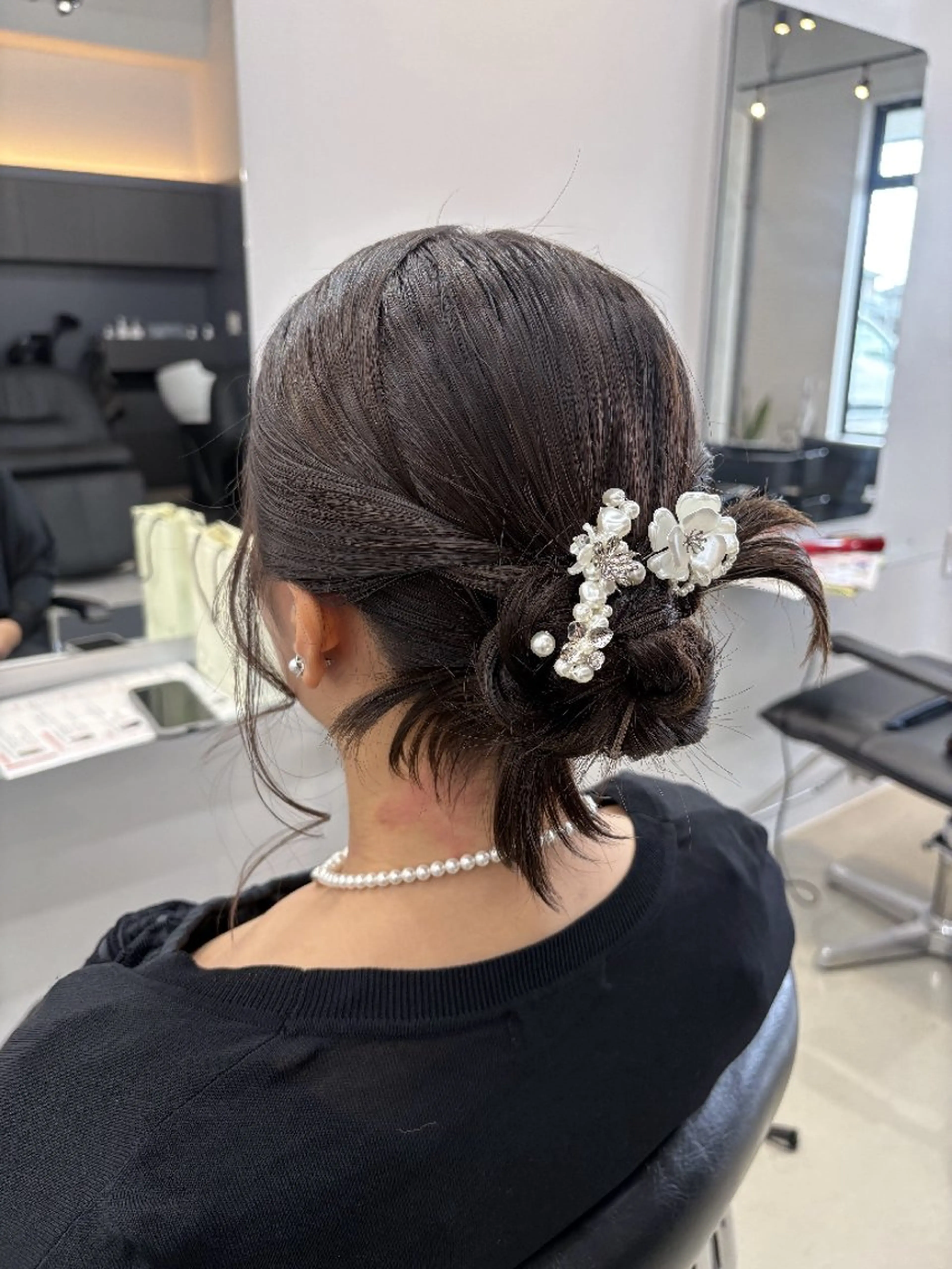 ミディアム ヘアセット lafithhairelan所属・lafithhair スタイリスト岡由羅のヘアスタイル