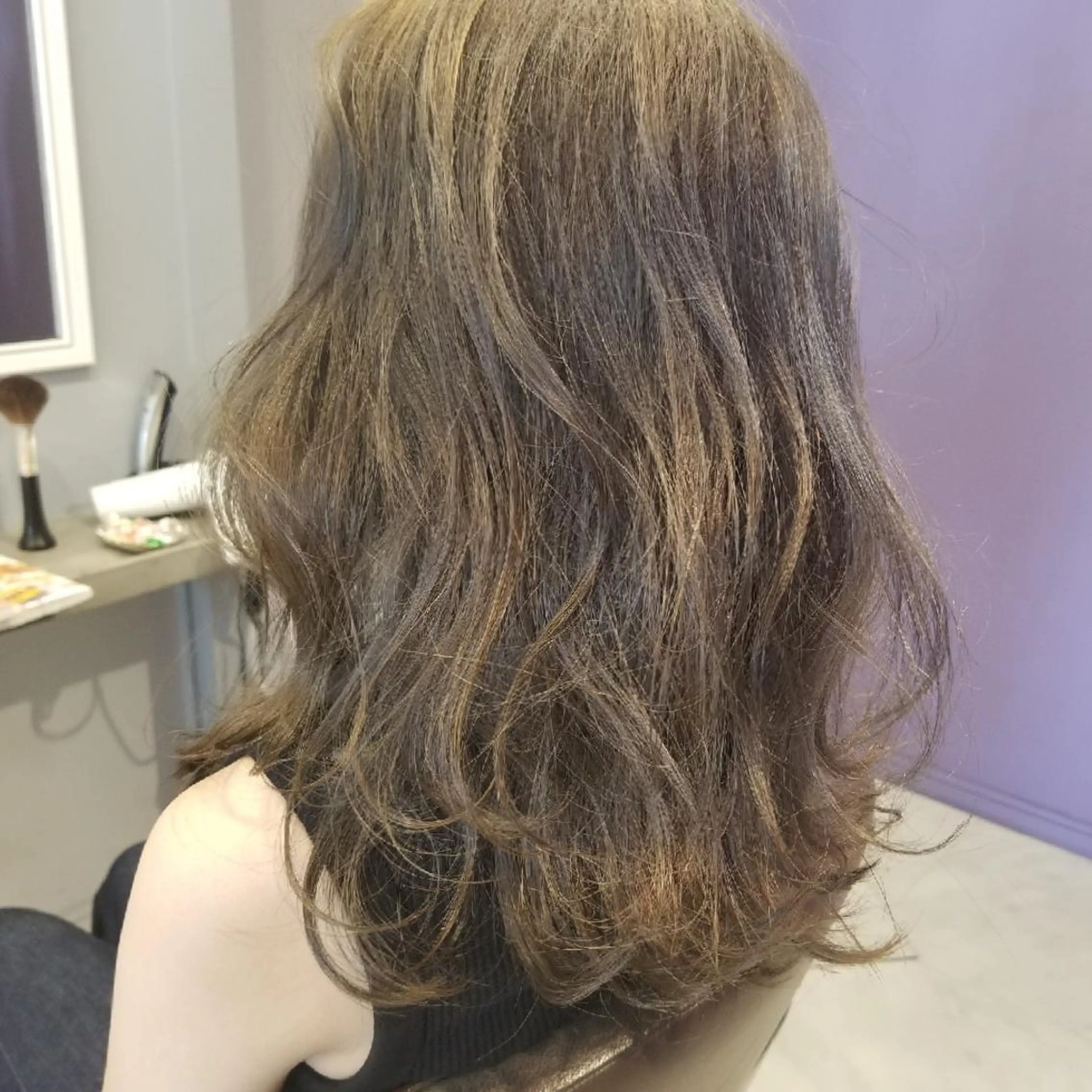 セミロング カラー グレージュ ヘアカラー Hair&Spa Fleur CHERE所属・HISANAGA YUKAのヘアスタイル