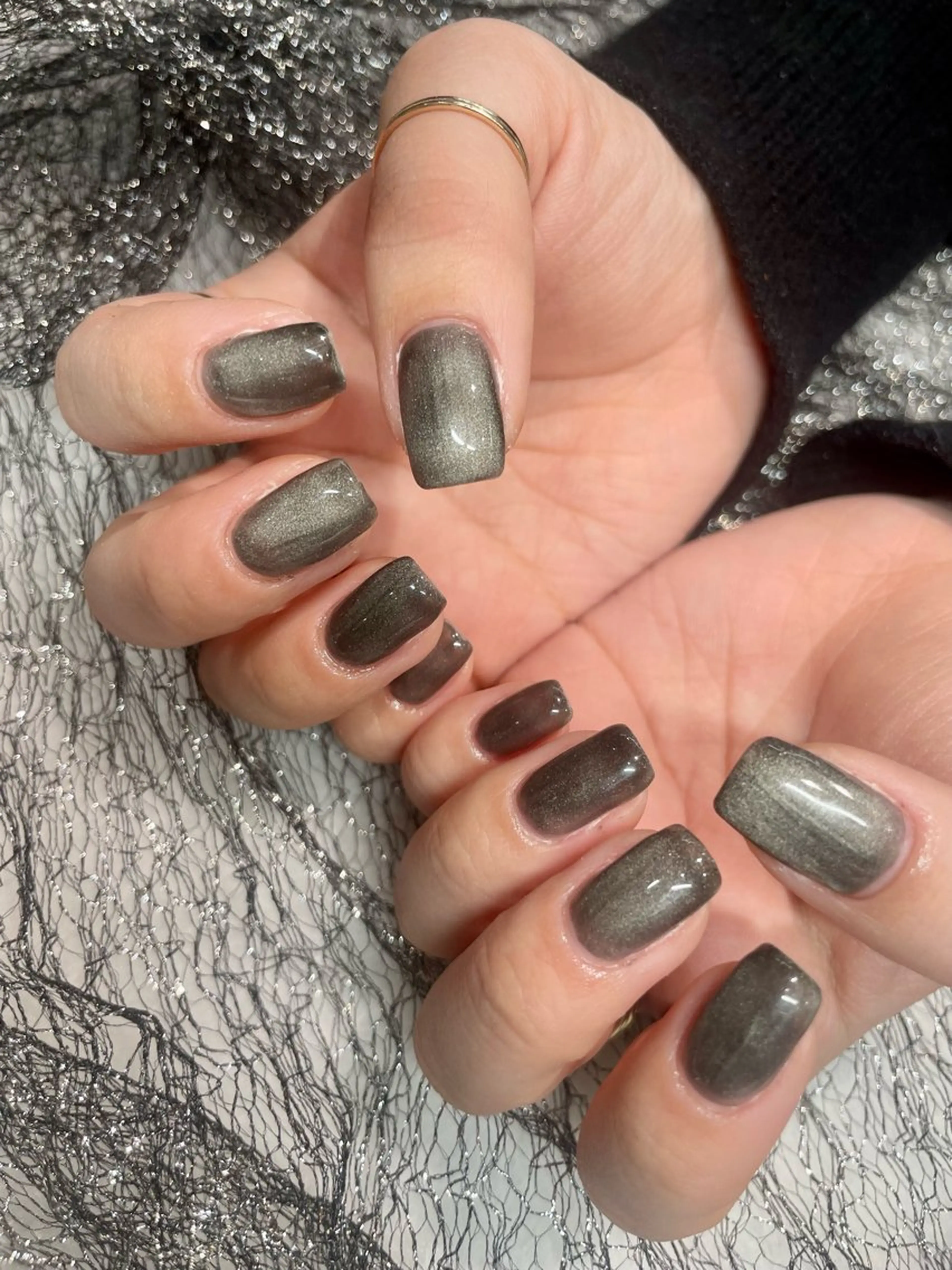 ネイル マグネットネイル ワンカラーネイル I-nail Moeのネイルデザイン