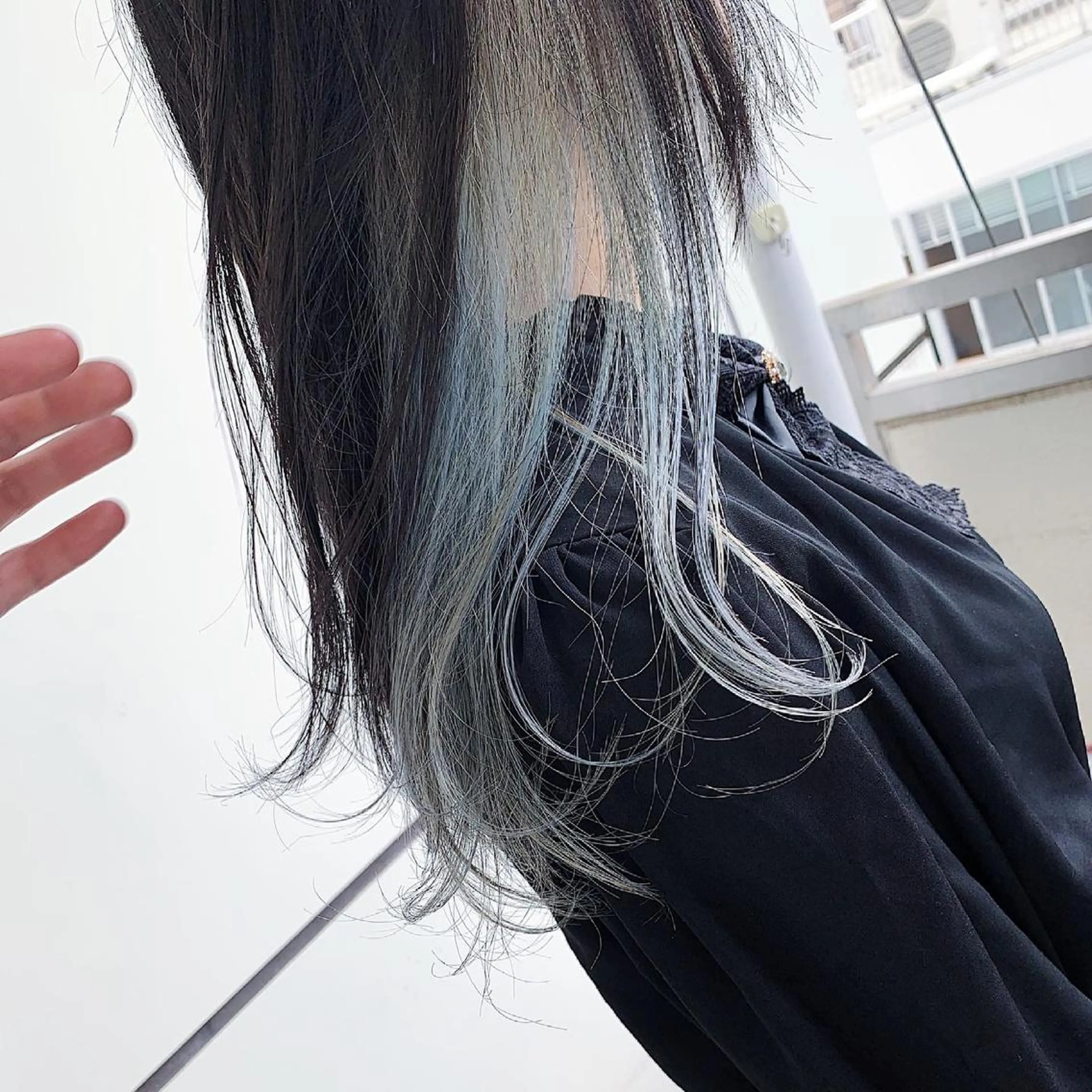セミロング カラー ブルーカラー kimura yuyaのヘアスタイル
