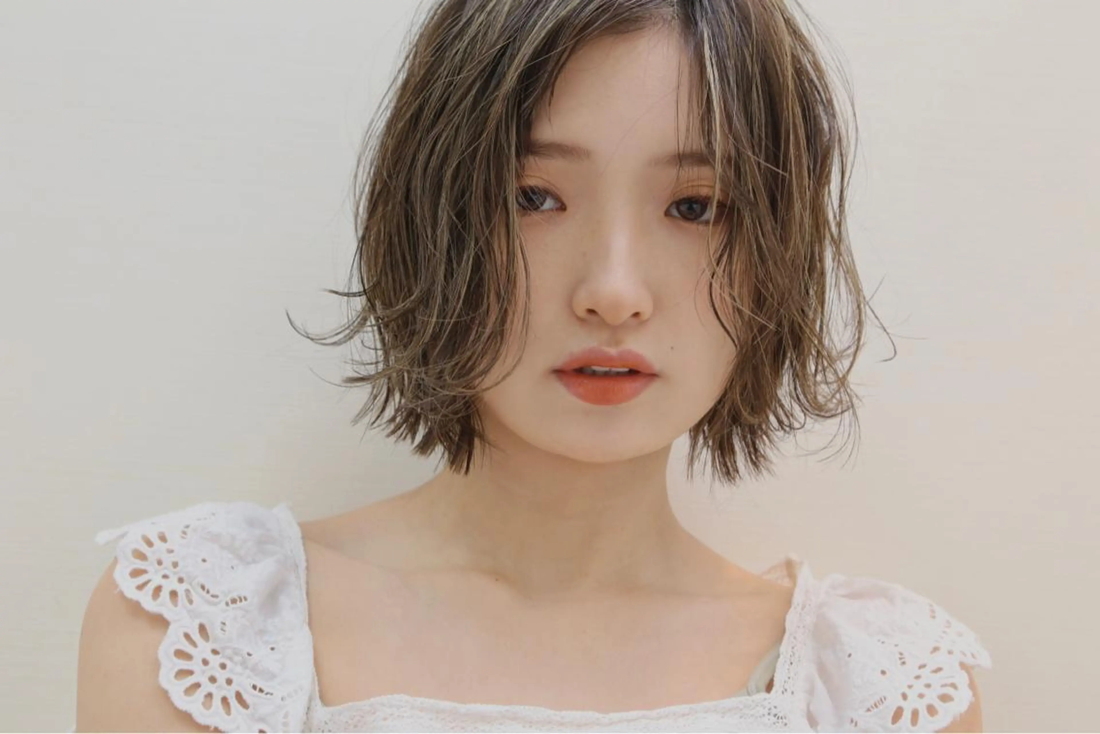 ミディアム カラー カット パーマ ✨ダメージを感じない 美髪ヘア✨　野口春貴のヘアスタイル