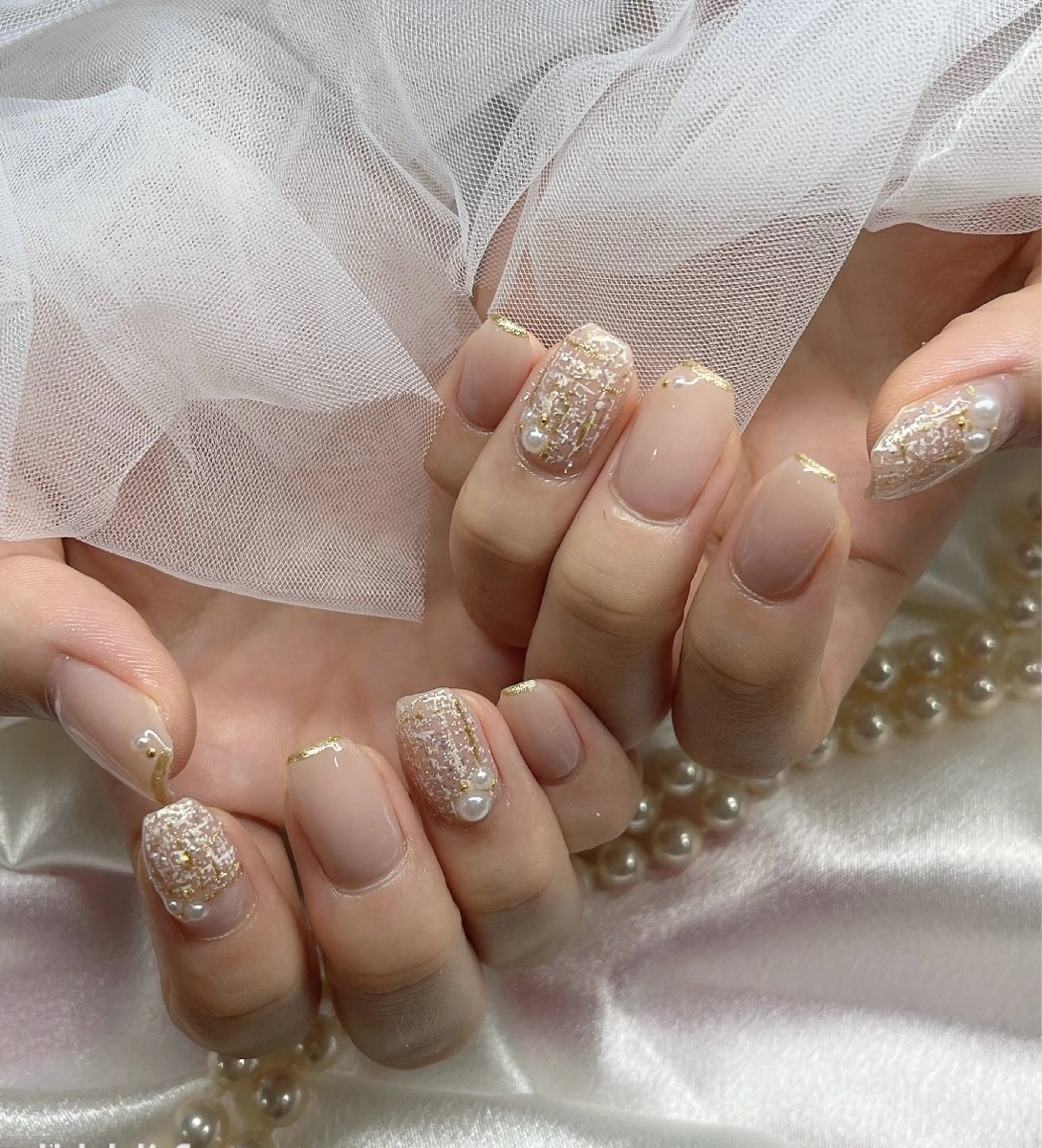 オフ🈶【自爪】メインアート4〜6本💅🏻持込デザイン⭕️の写真
