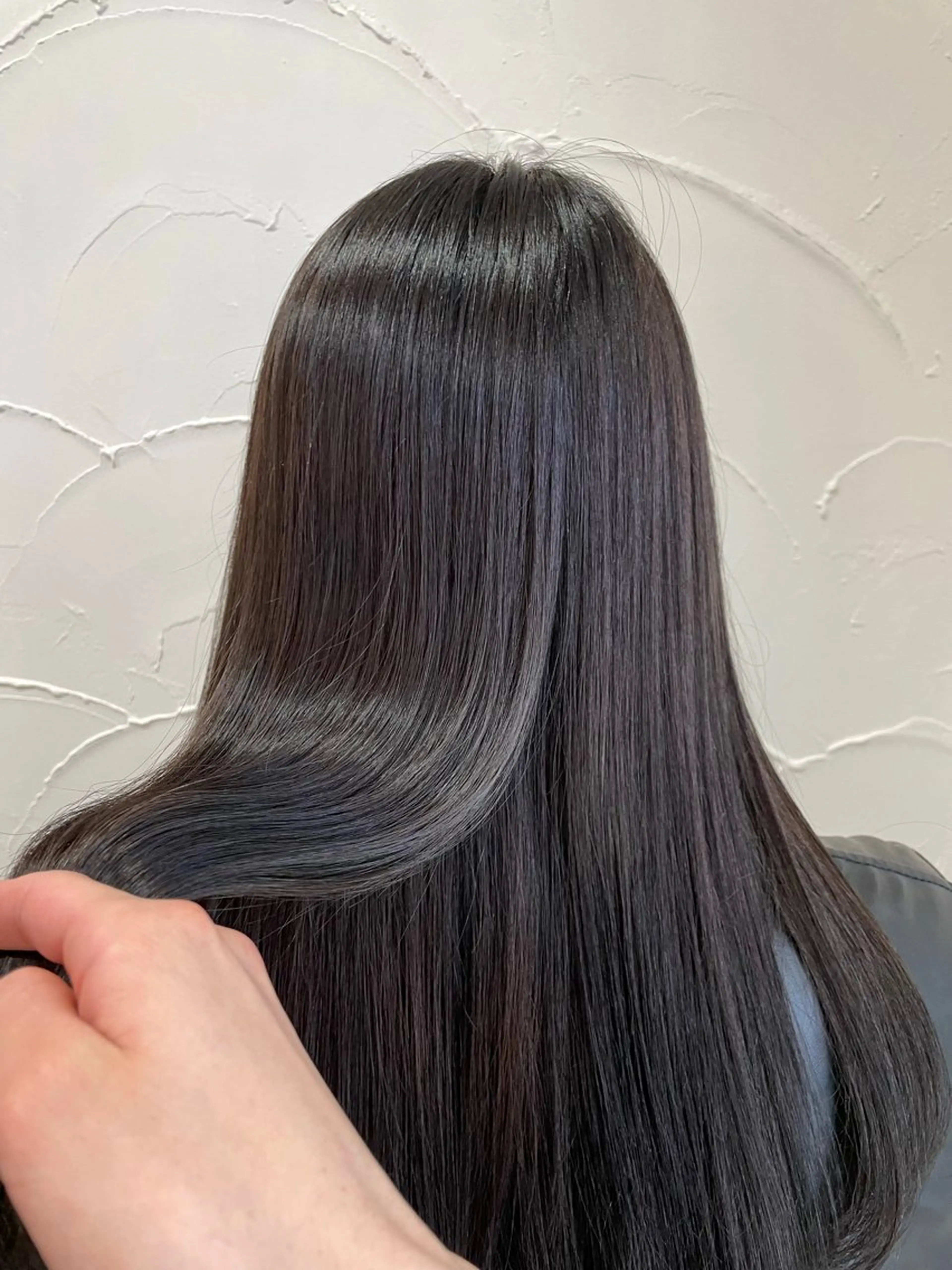 ロング カラー パーマ 髪質改善 UN BLEACHのヘアスタイル