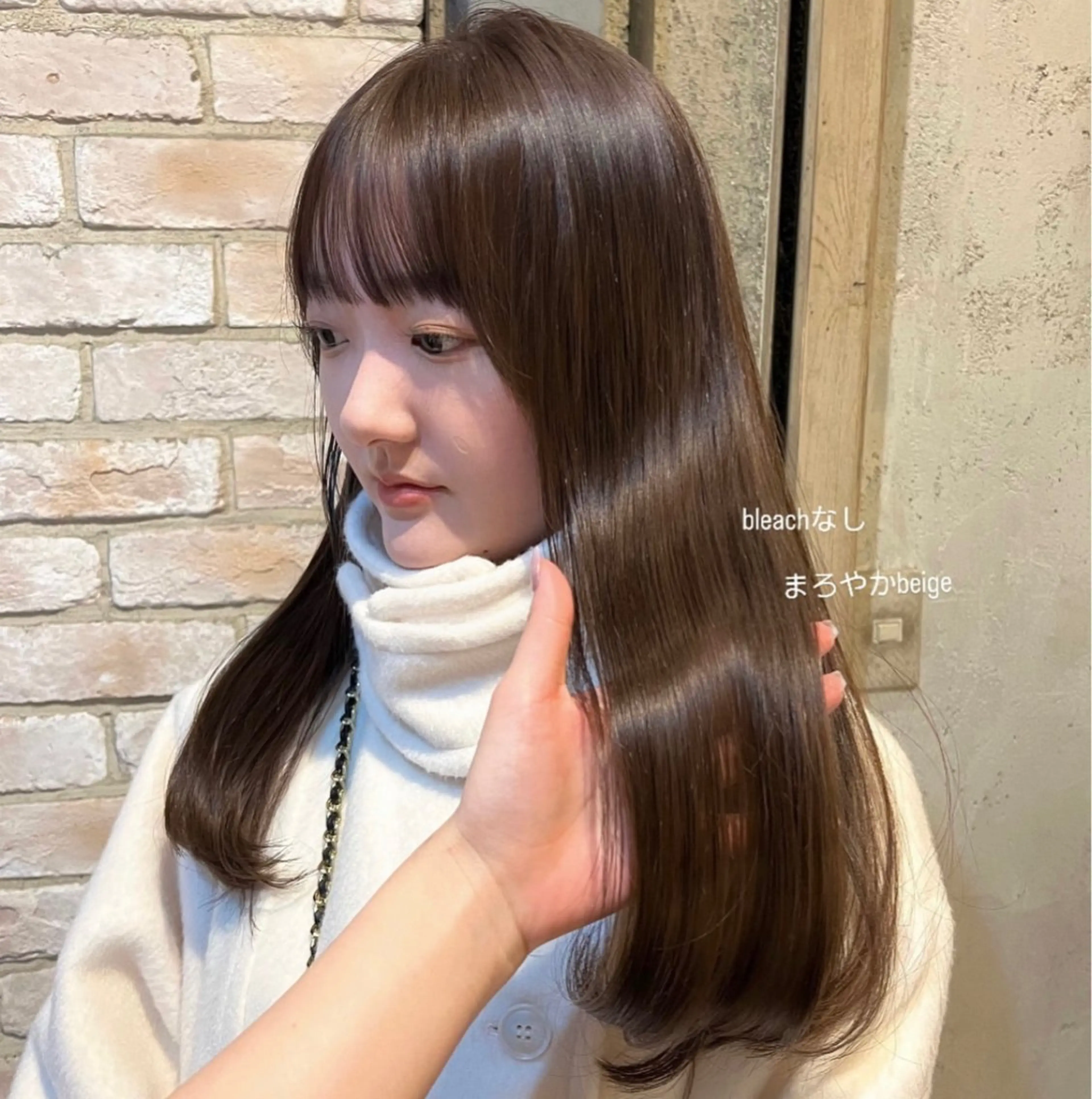 セミロング カラー パーマ ヘアアレンジ 前川 朋香のヘアスタイル