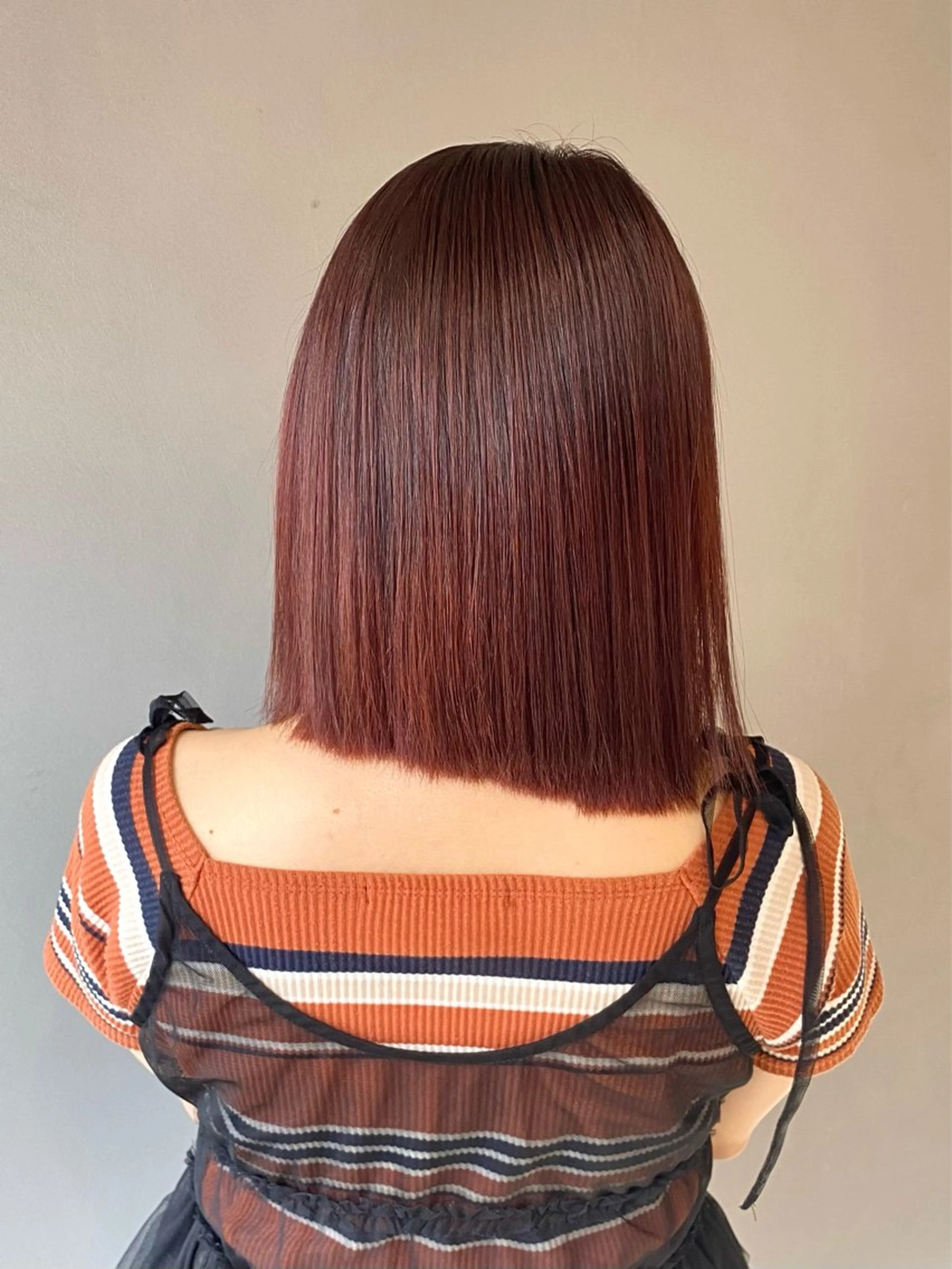 ショート カラー レッドカラー カット ヘアカラー トリートメント 髪質改善水素TR× レイヤーカット/熊澤のヘアスタイル