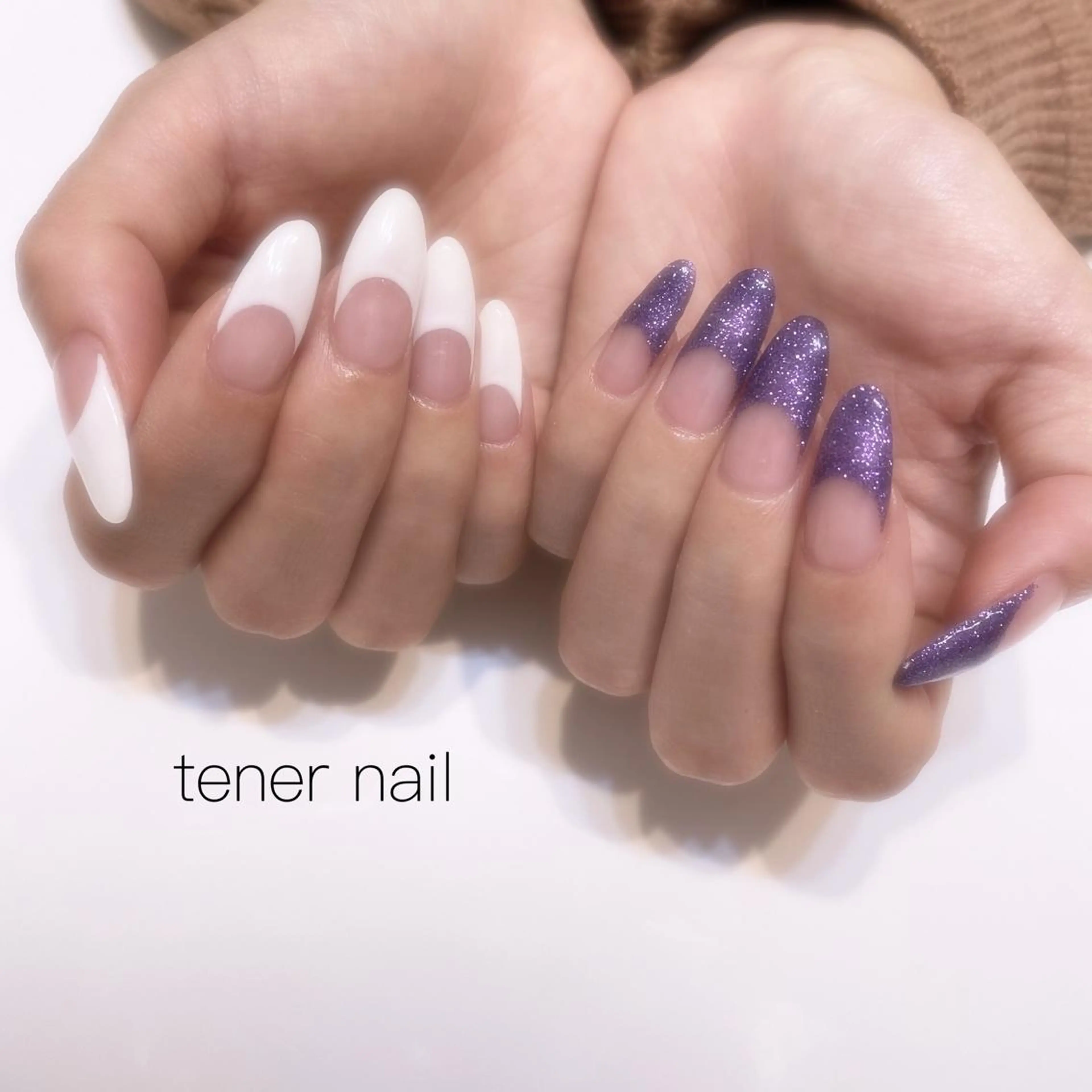 ネイル フレンチネイル 逆フレンチ tener  nail  テネルネイル所属・テネルネイル tener nailのネイルデザイン