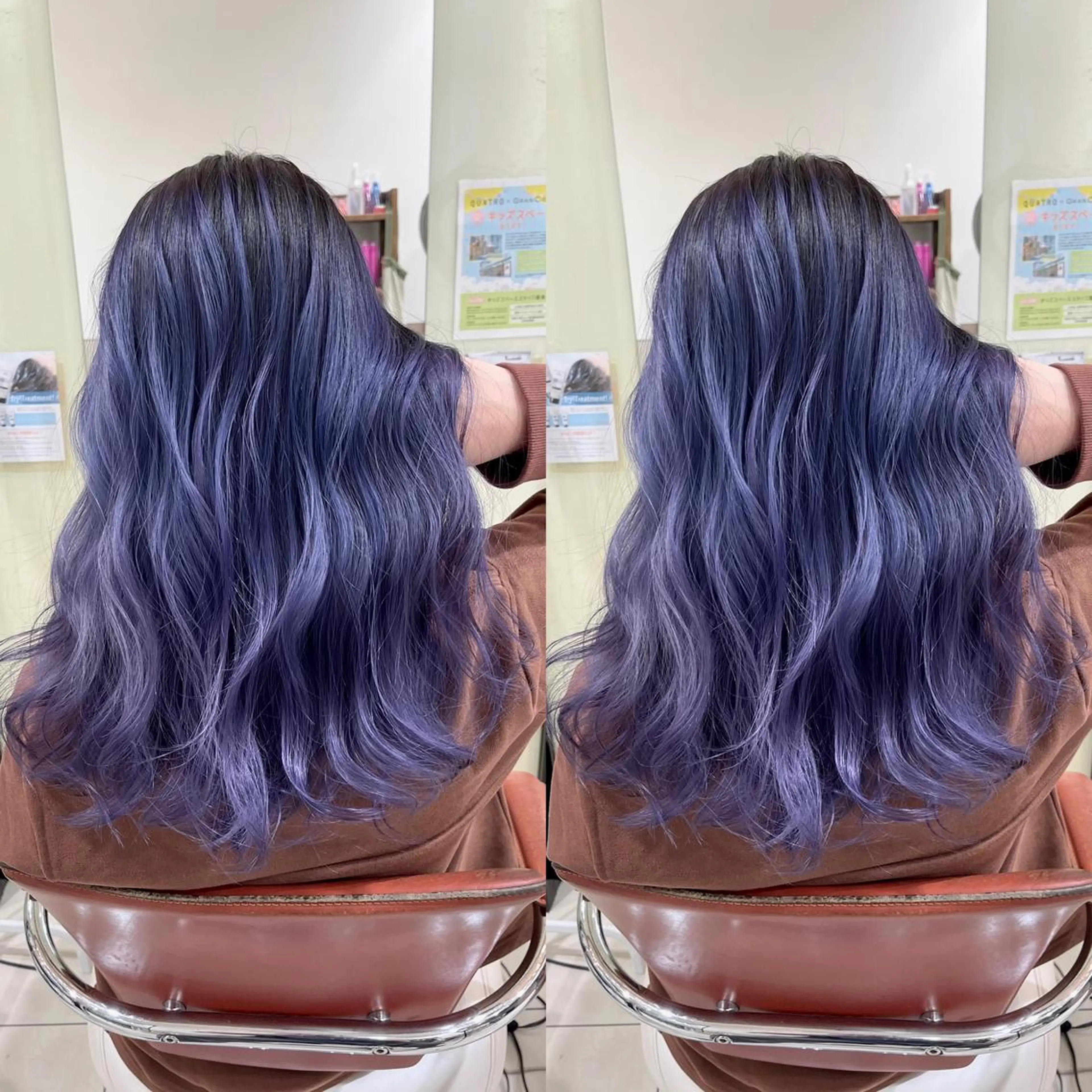セミロング ヘアカラー トリートメント Y Uのヘアスタイル