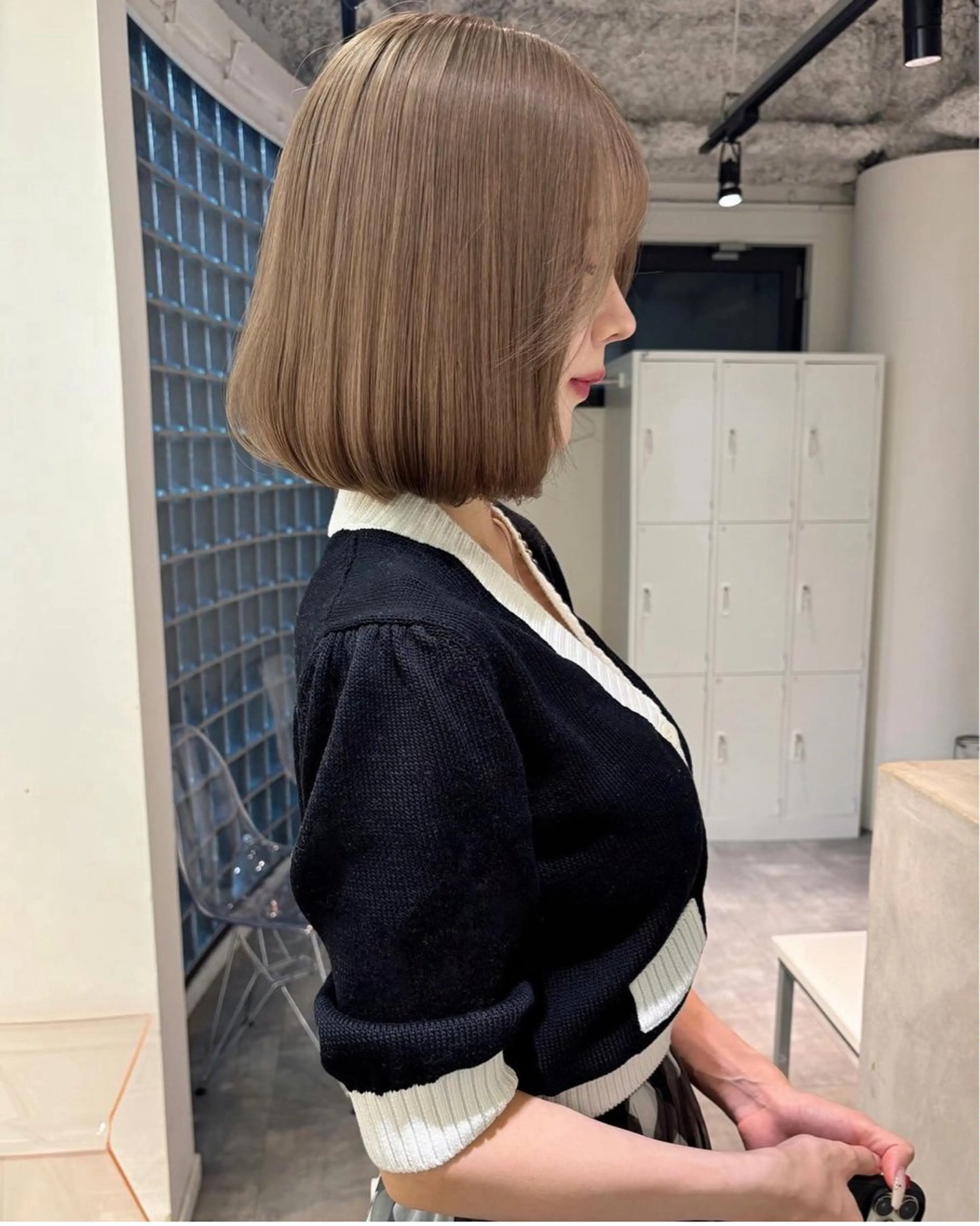 セミロング 梅田無料カットモデル りんくのヘアスタイル